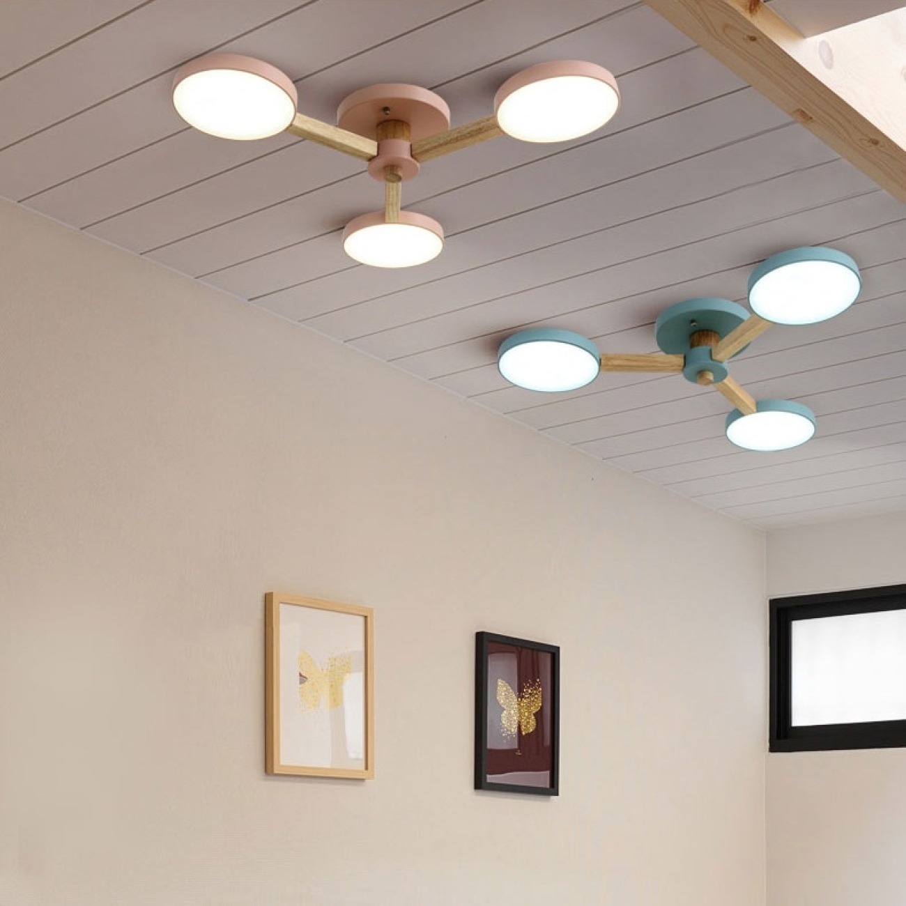 Люстра потолочная светодиодная с 3 лампочками LED на штанге с пультом Turna 3 Blue By ImperiumLoft Turna01 (Умный дом, Алиса) 178334-26 — фото 8