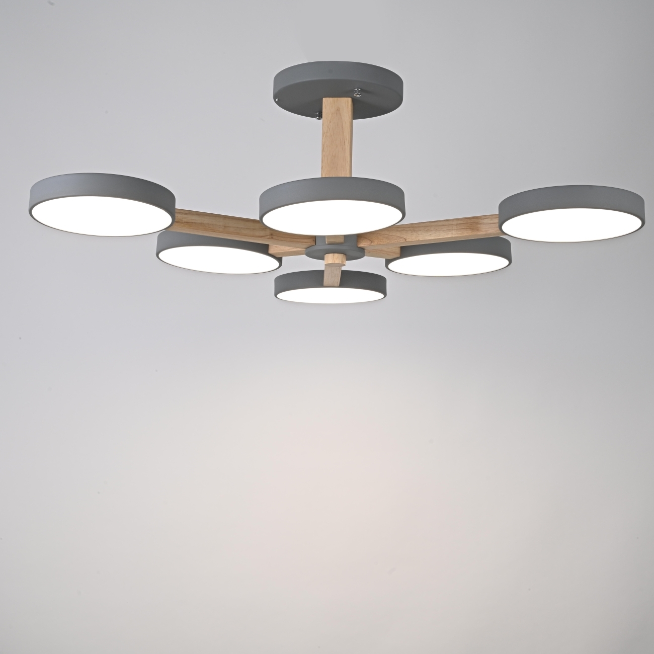 Потолочная люстра LED на штанге Turna L6 Grey By ImperiumLoft Turna-B01 (Умный дом, Алиса) 228856-26 — фото 7