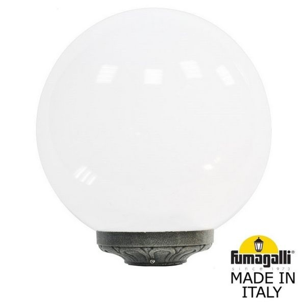 Наземный светильник IP55 на трубу Fumagalli Globe 300 Classic G30.B30.000.BYE27 в форме шара — фото 1