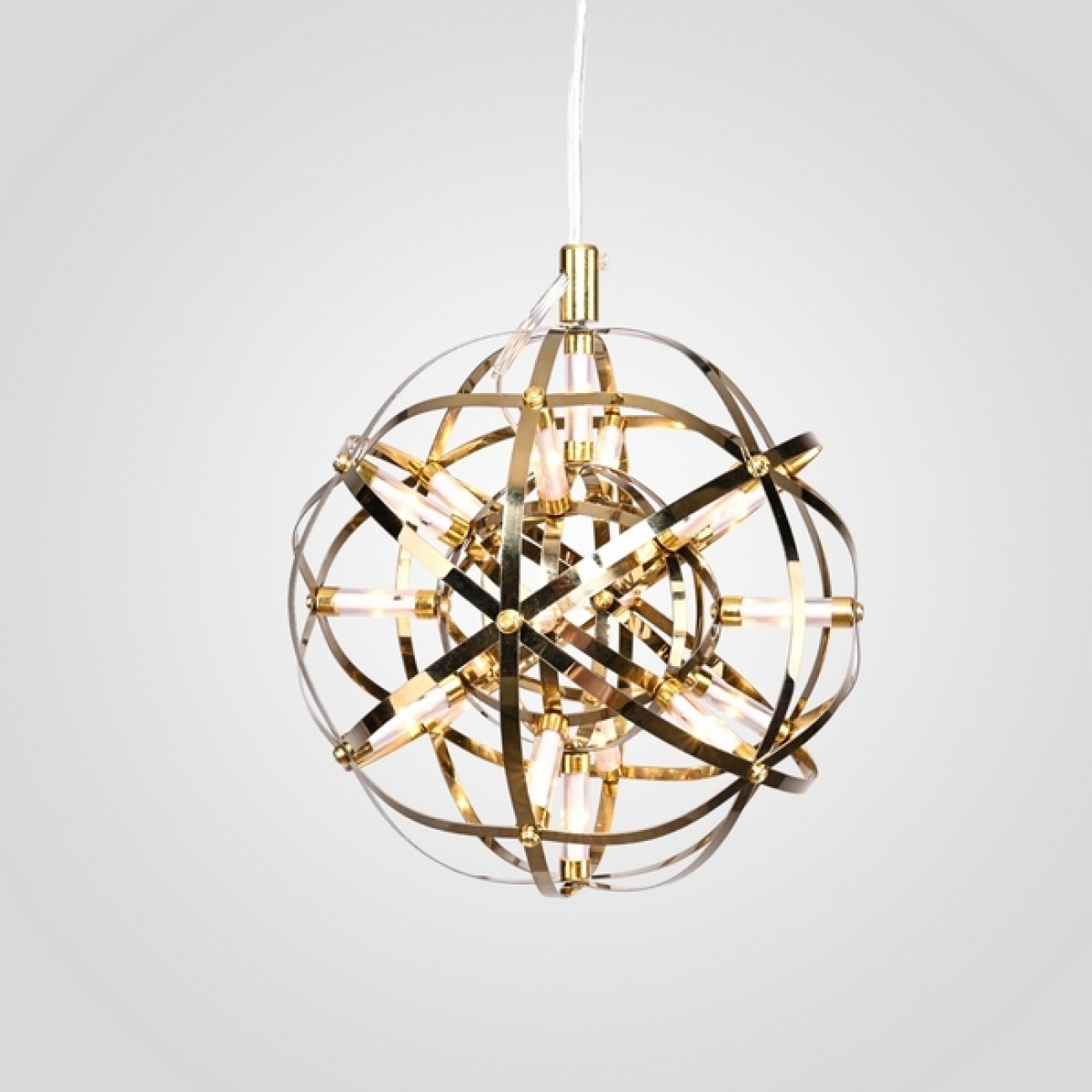 Подвесной светильник LED Mi Raimond Lamp D20 Gold By ImperiumLoft Mi_Raimond01 302461-22 в форме шара — фото 1
