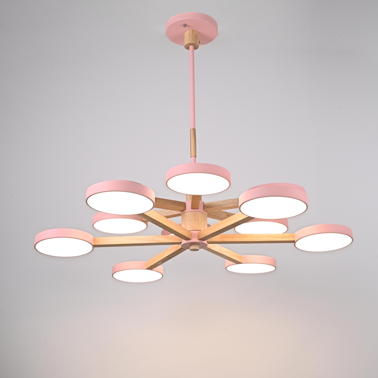 Потолочная люстра на штанге LED TURNA DBL L12 Pink ImperiumLoft Turna-Dbl01 (229083-26, Умный дом, WiFi, голосовое управление) — фото 8