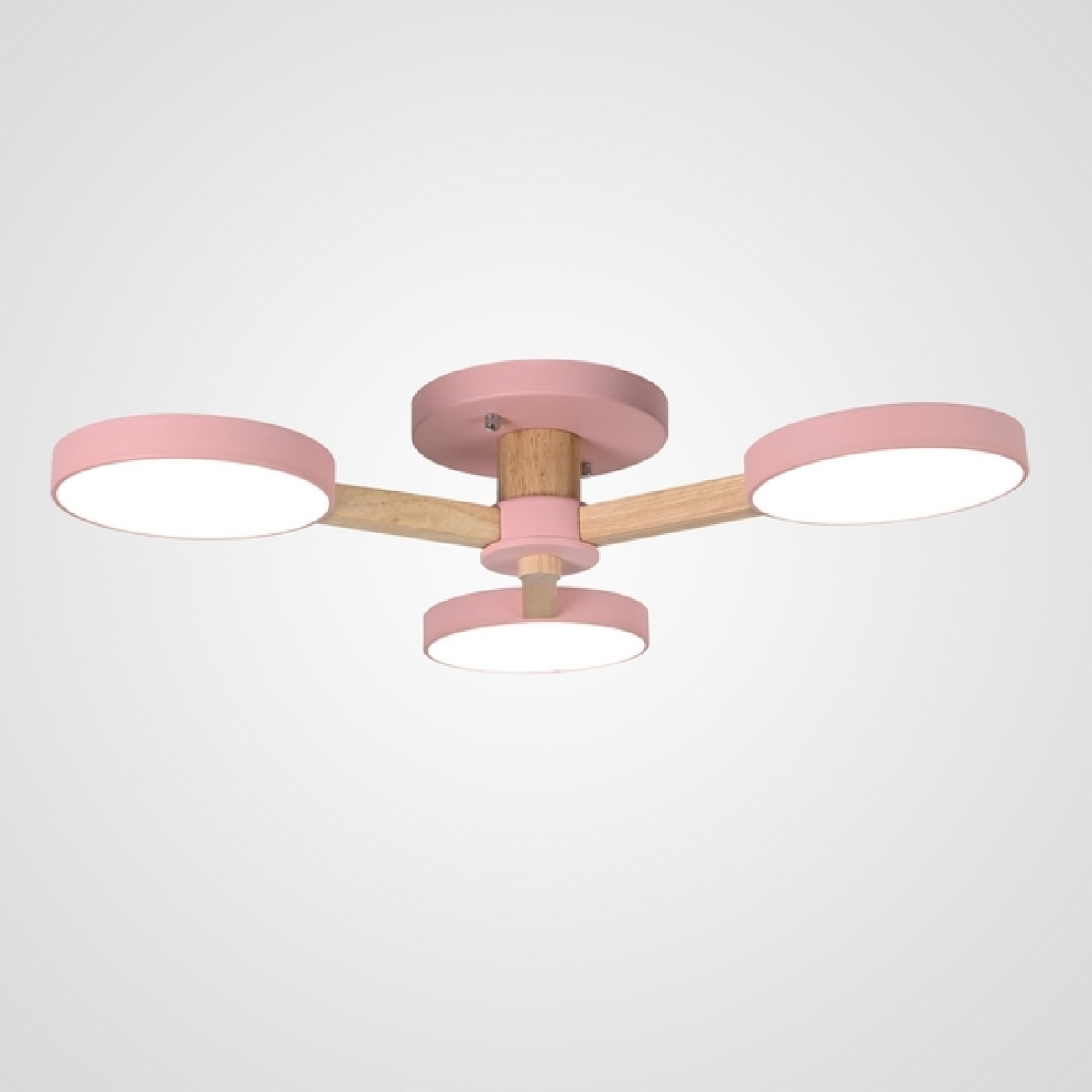 Потолочная люстра LED на штанге с пультом Turna 3 Pink By ImperiumLoft Turna01 (Умный дом, Алиса) 178333-26 — фото 1