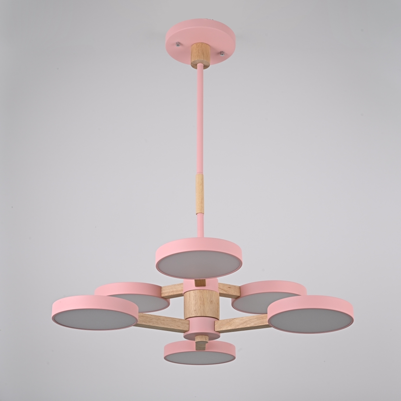 Потолочная люстра LED на штанге Turna Dbl L6 Pink By ImperiumLoft Turna-Dbl01 (Умный дом, Алиса) 229081-26 — фото 8