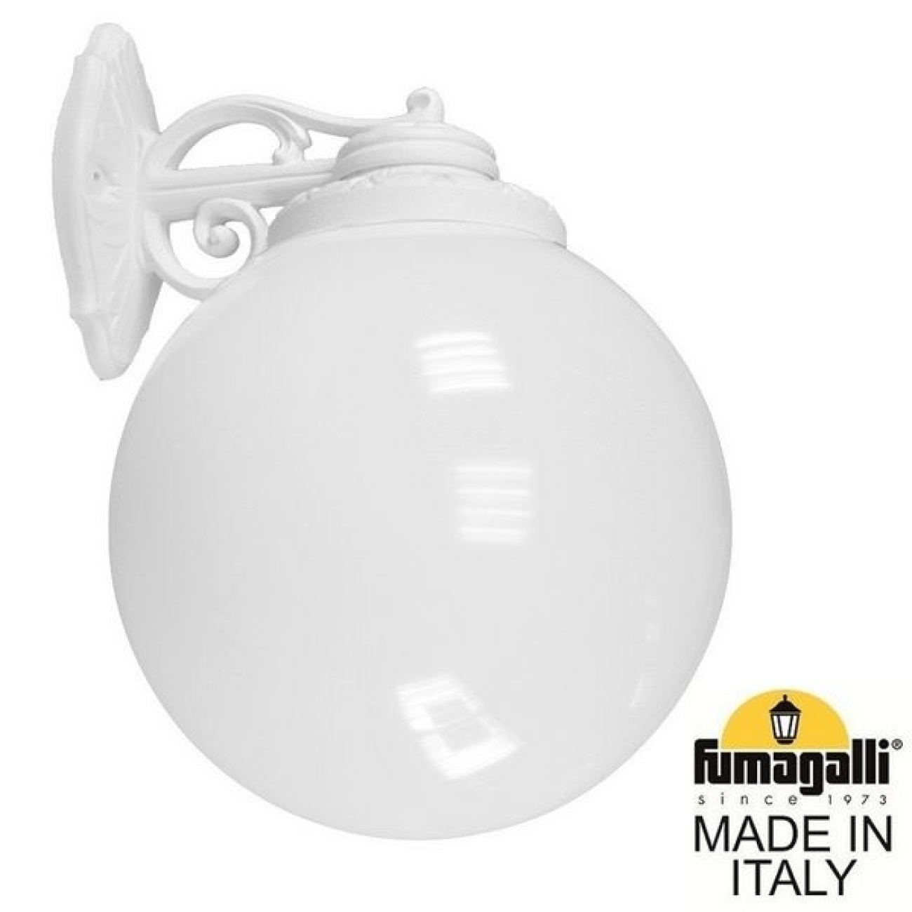 Настенный светильник уличный IP55 Fumagalli Bisso/G300. G30.131.000.WYE27DN в форме шара — фото 1