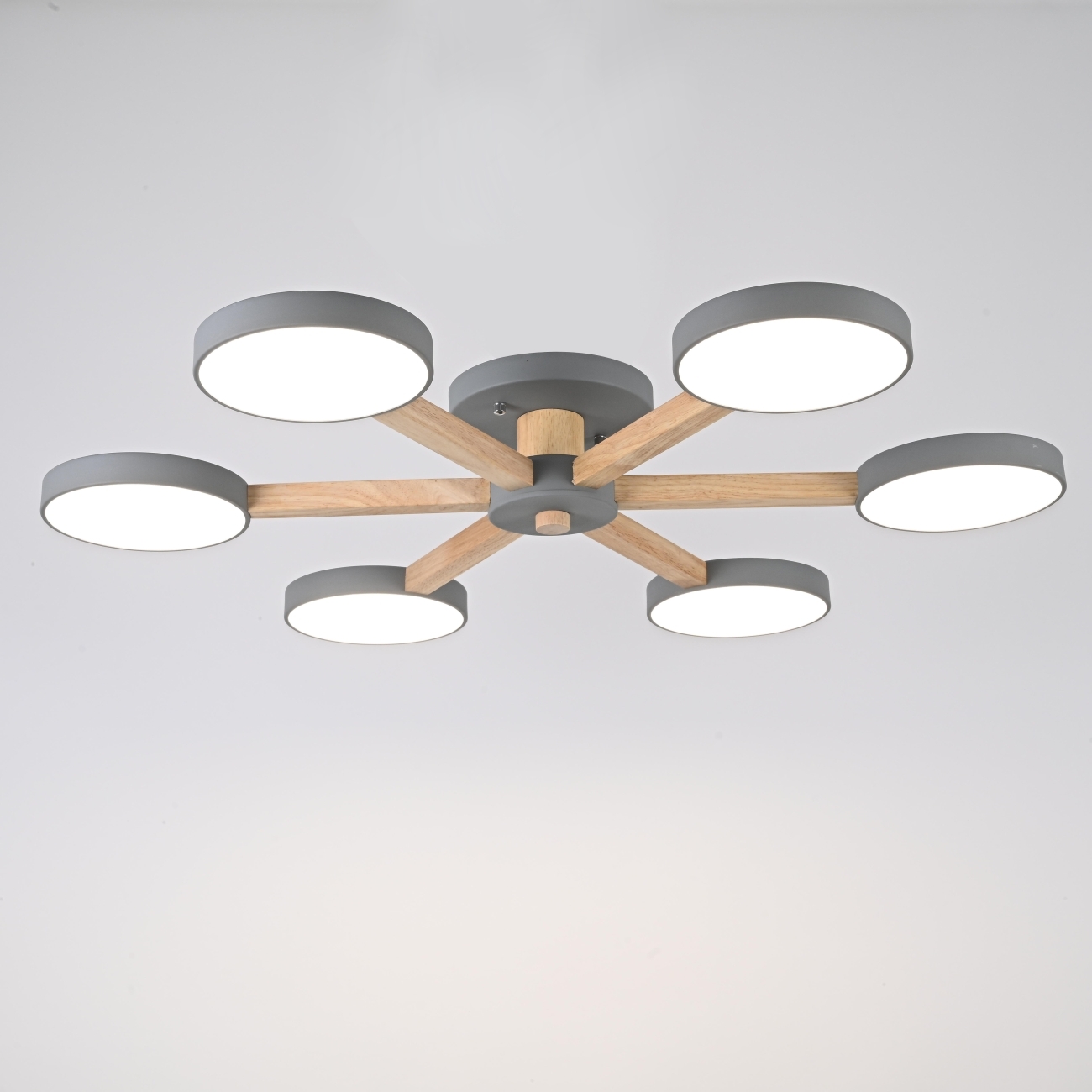 Потолочная люстра LED на штанге Turna 6 Gray By ImperiumLoft Turna01 (Умный дом, Алиса) 178337-26 — фото 6