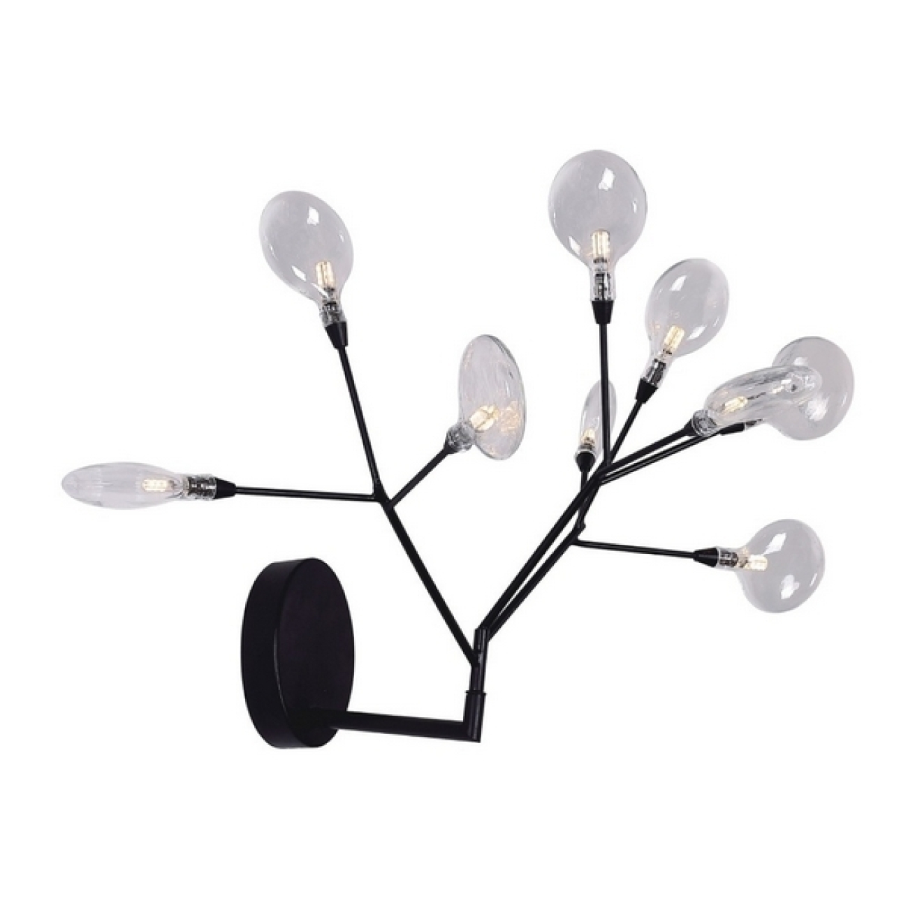 Светодиодное бра Crystal Lux EVITA AP9 BLACK/TRANSPARENT
