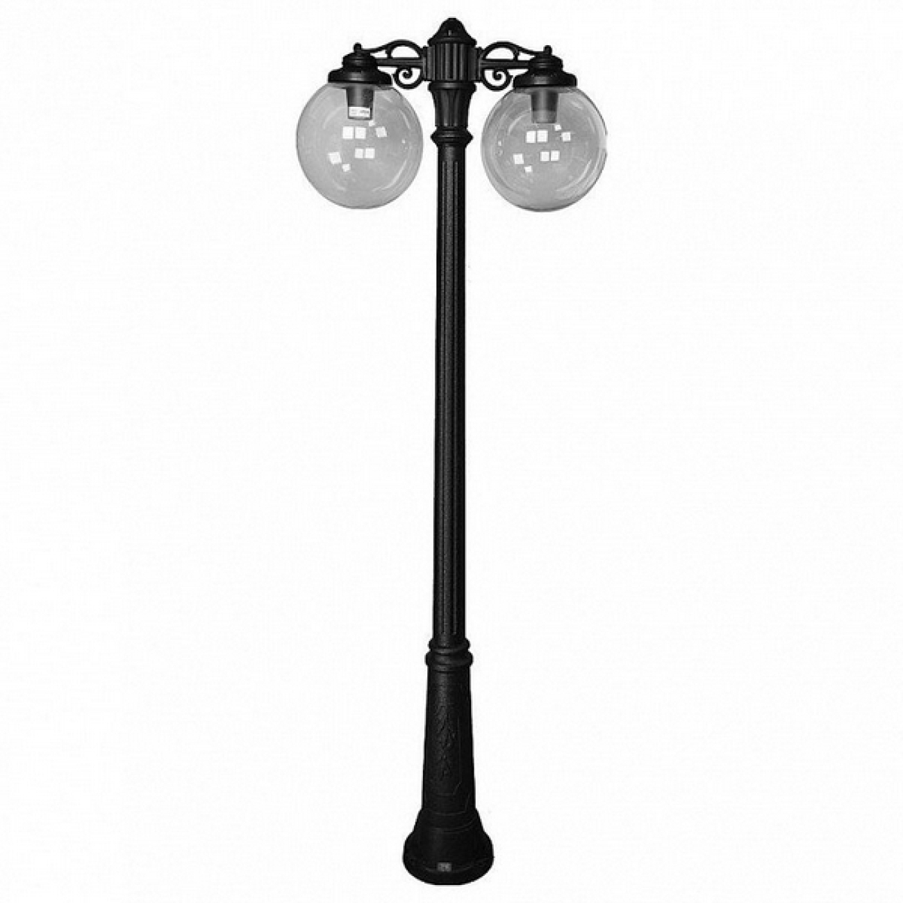 Наземный светильник IP55 уличный Fumagalli Gig BISSO/G300 2L DNG30.156.S20.AZE27DN в форме шара — фото 1