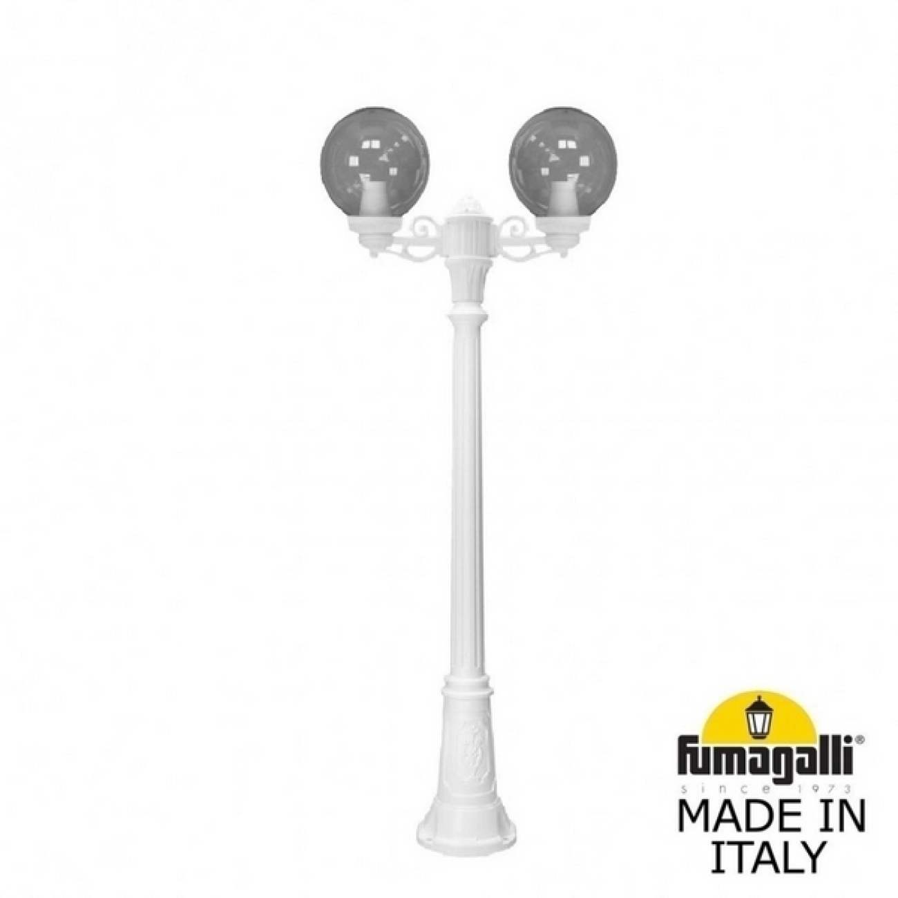 Наземный светильник IP55 уличный Fumagalli Artu BISSO/G250 2L. G25.158.S20.WZE27 в форме шара — фото 1