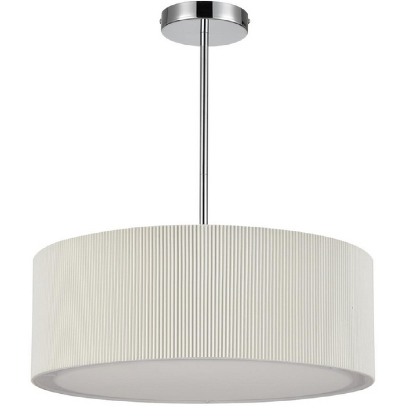 Потолочная люстра на штанге Lumion Zigrisa 8110/5 хром/белый, металл/текстиль E14 5*40W 220V — фото 1