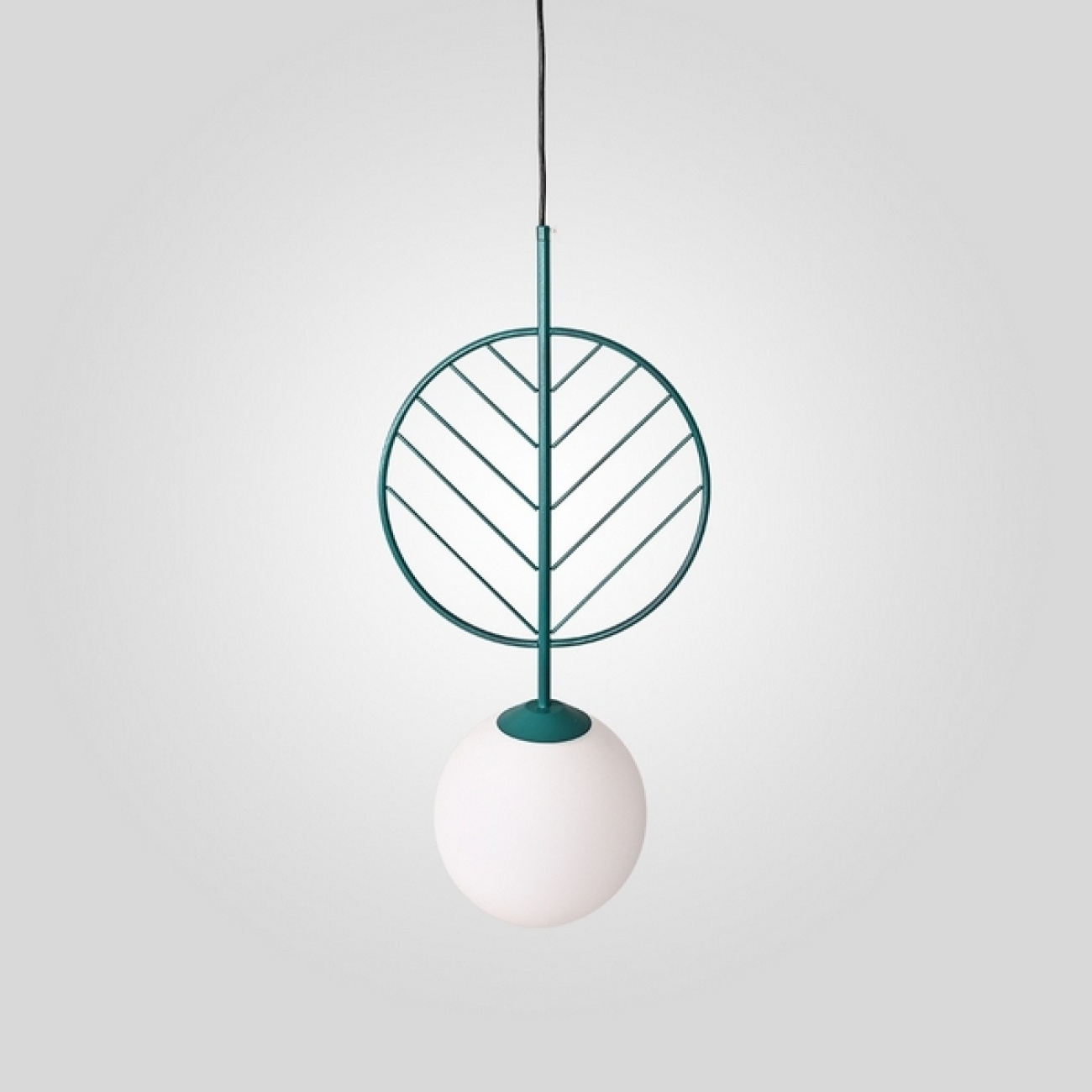 Подвесной светильник LED Leaf B Green By ImperiumLoft Leaf01 312173-26 в форме шара — фото 1