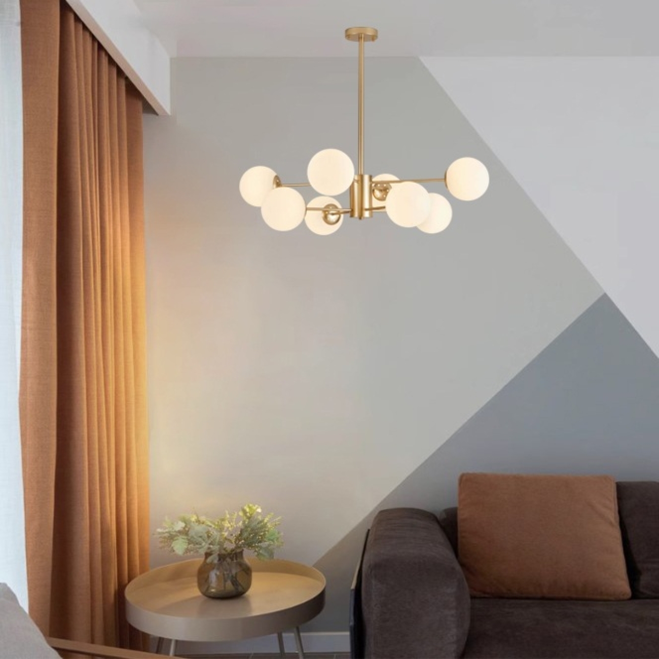 Потолочная люстра на штанге Roundi Brass L8 By ImperiumLoft Roundi01 305756-23 — фото 4