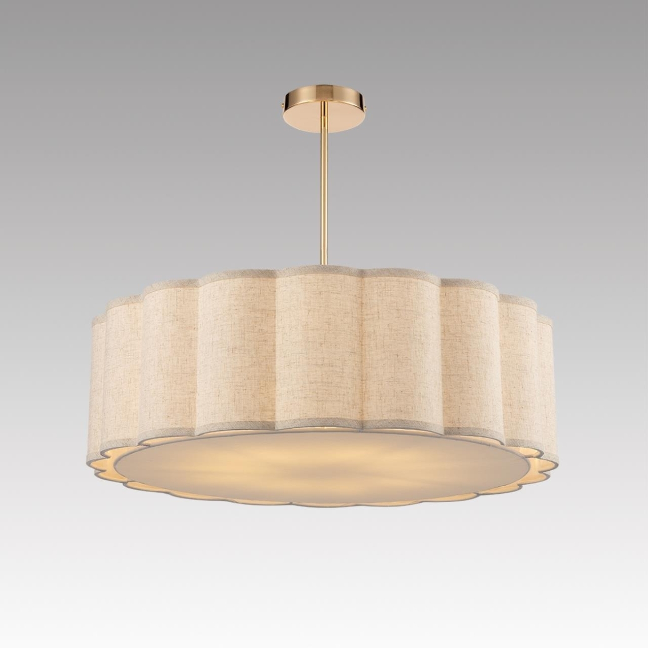 Потолочная люстра на штанге Lumion Kortni 8287/7 золотой/бежевый, металл/текстиль Е14 7*40W 220V KORTNI — фото 4
