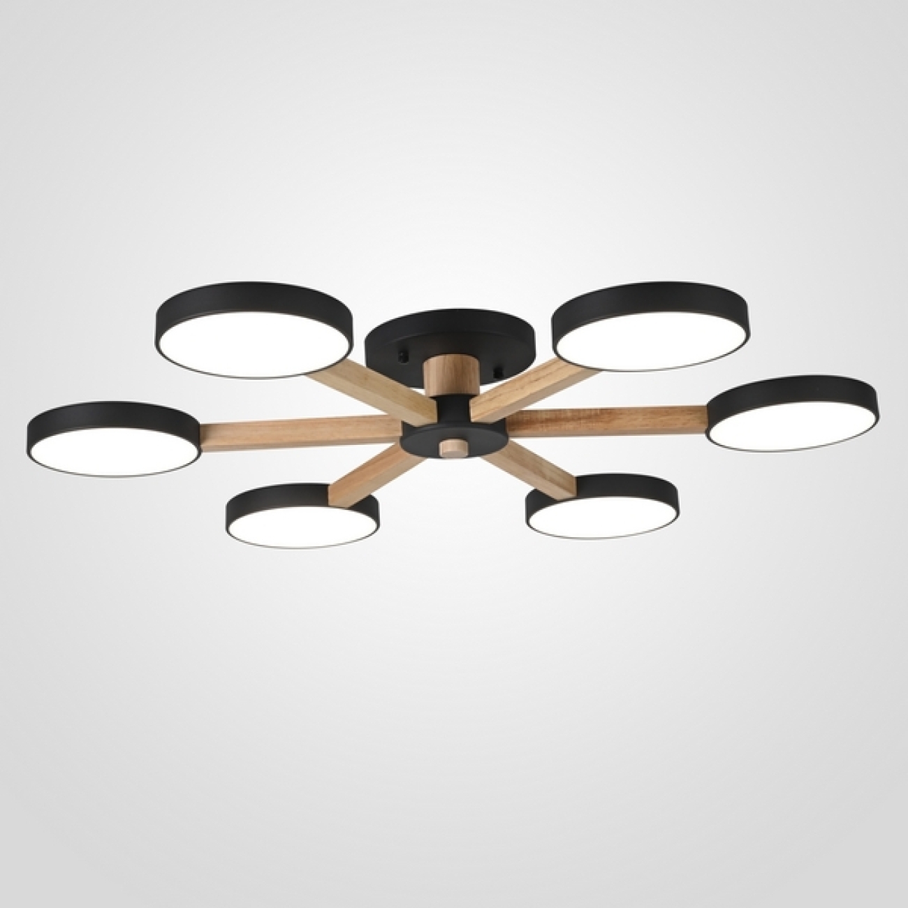 Потолочная люстра LED на штанге Turna 6 Black By ImperiumLoft Turna01 (Умный дом, Алиса) 178336-26 — фото 1