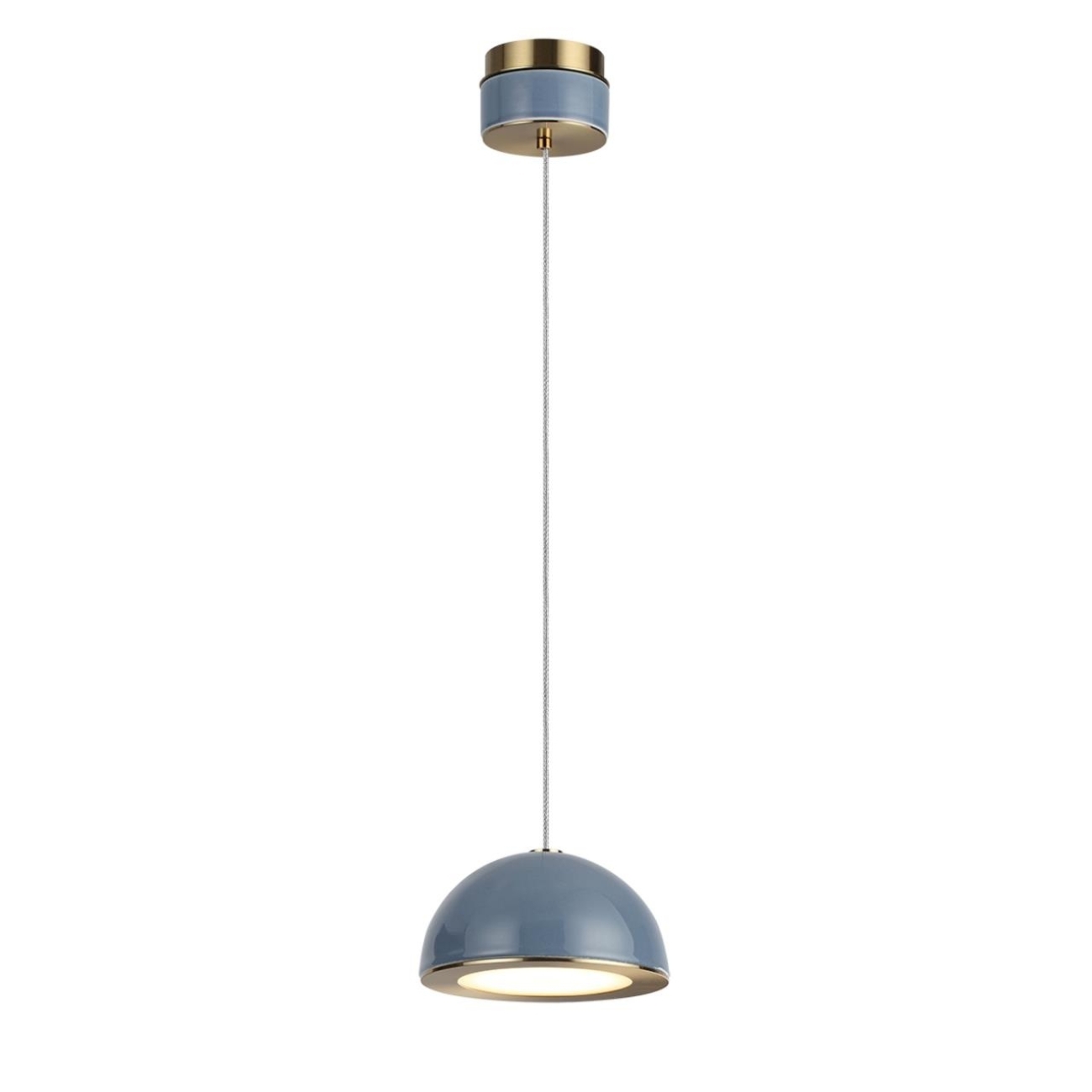 Подвесной светильник светодиодный Odeon Light Lulu 5452/6LA светлая бронза/синий/металл/керамика/акрил LED 6W 3000K — фото 3