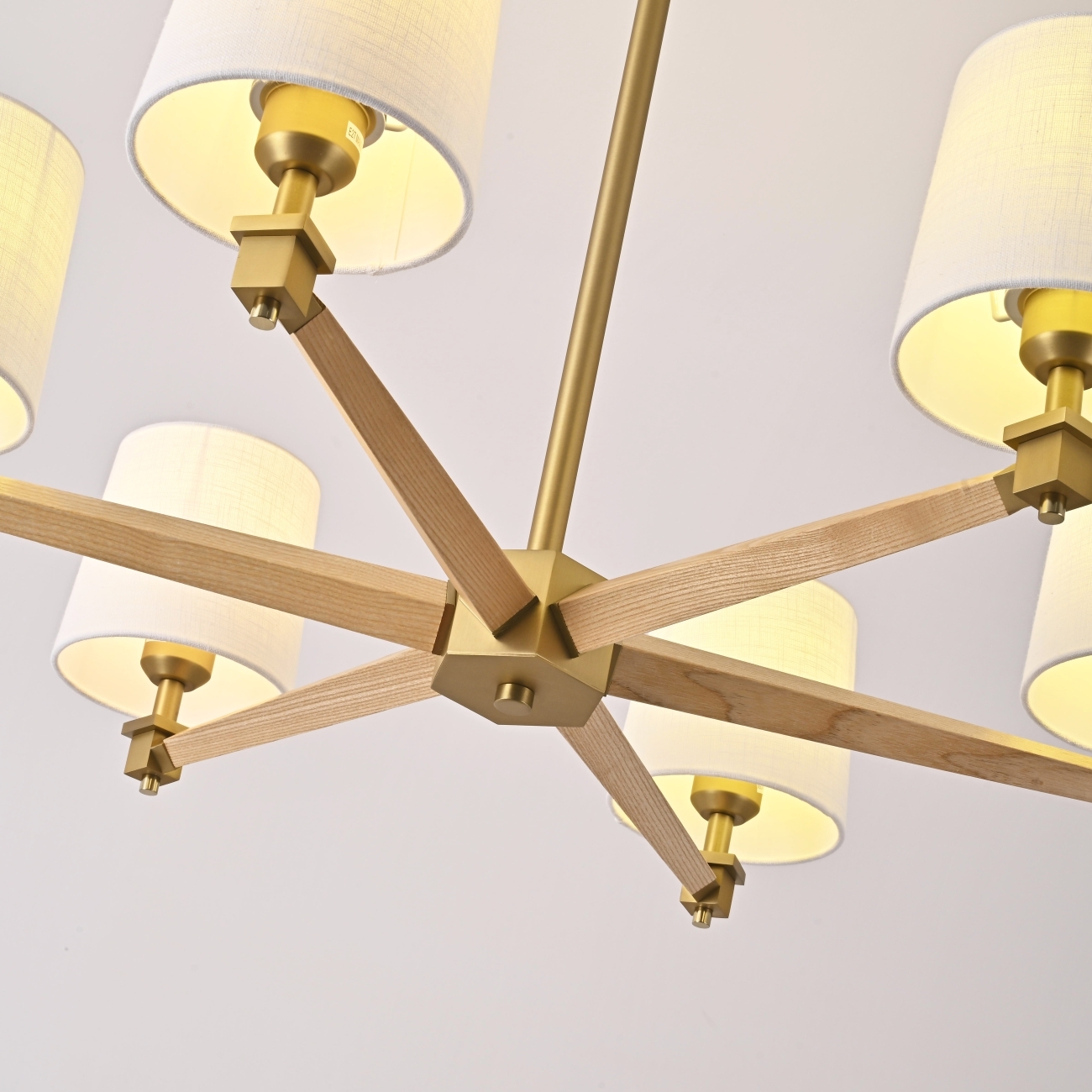 Потолочная люстра на штанге Jorgenson D85 White/Light Wood By ImperiumLoft Stavra01 203575-26 — фото 3