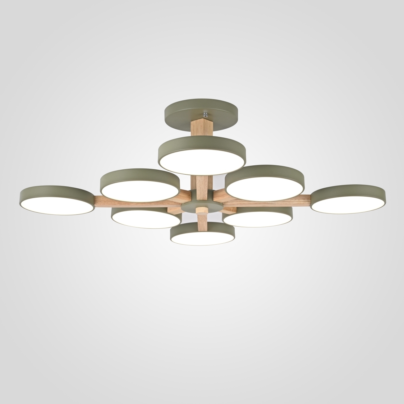 Потолочная люстра LED на штанге Turna L8 Khaki By ImperiumLoft Turna-B01 (Умный дом, Алиса) 228861-26 — фото 8