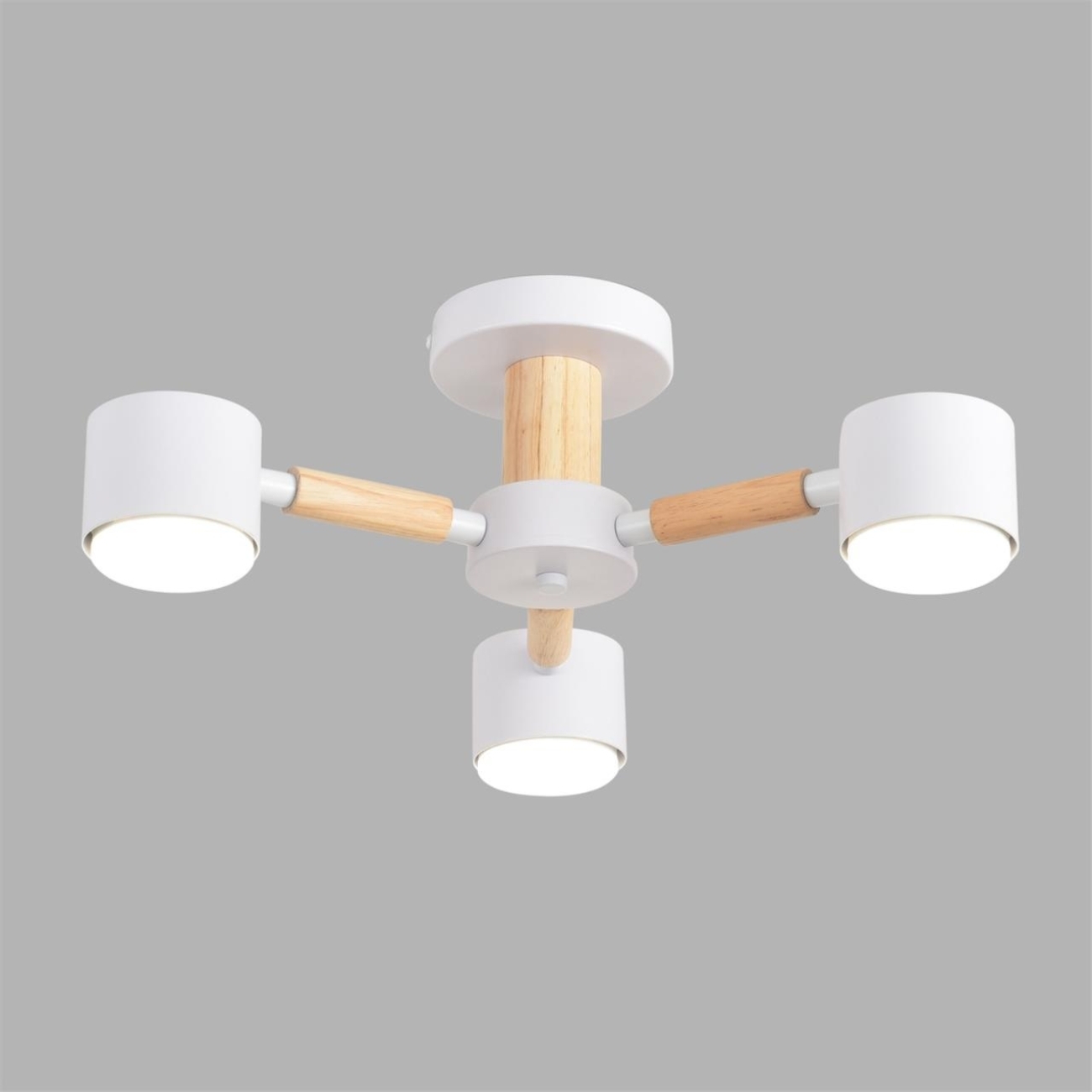 Потолочная люстра на штанге Lumion Venna 8306/3C белый, металл/дерево GX53 LED 3*7W 220V — фото 4