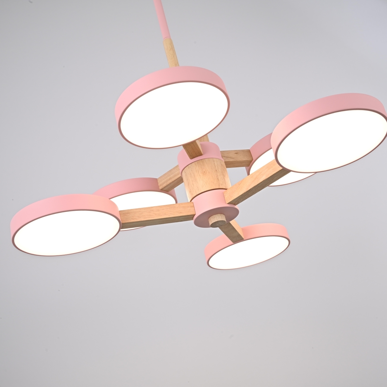 Потолочная люстра LED на штанге Turna Dbl L6 Pink By ImperiumLoft Turna-Dbl01 (Умный дом, Алиса) 229081-26 — фото 4
