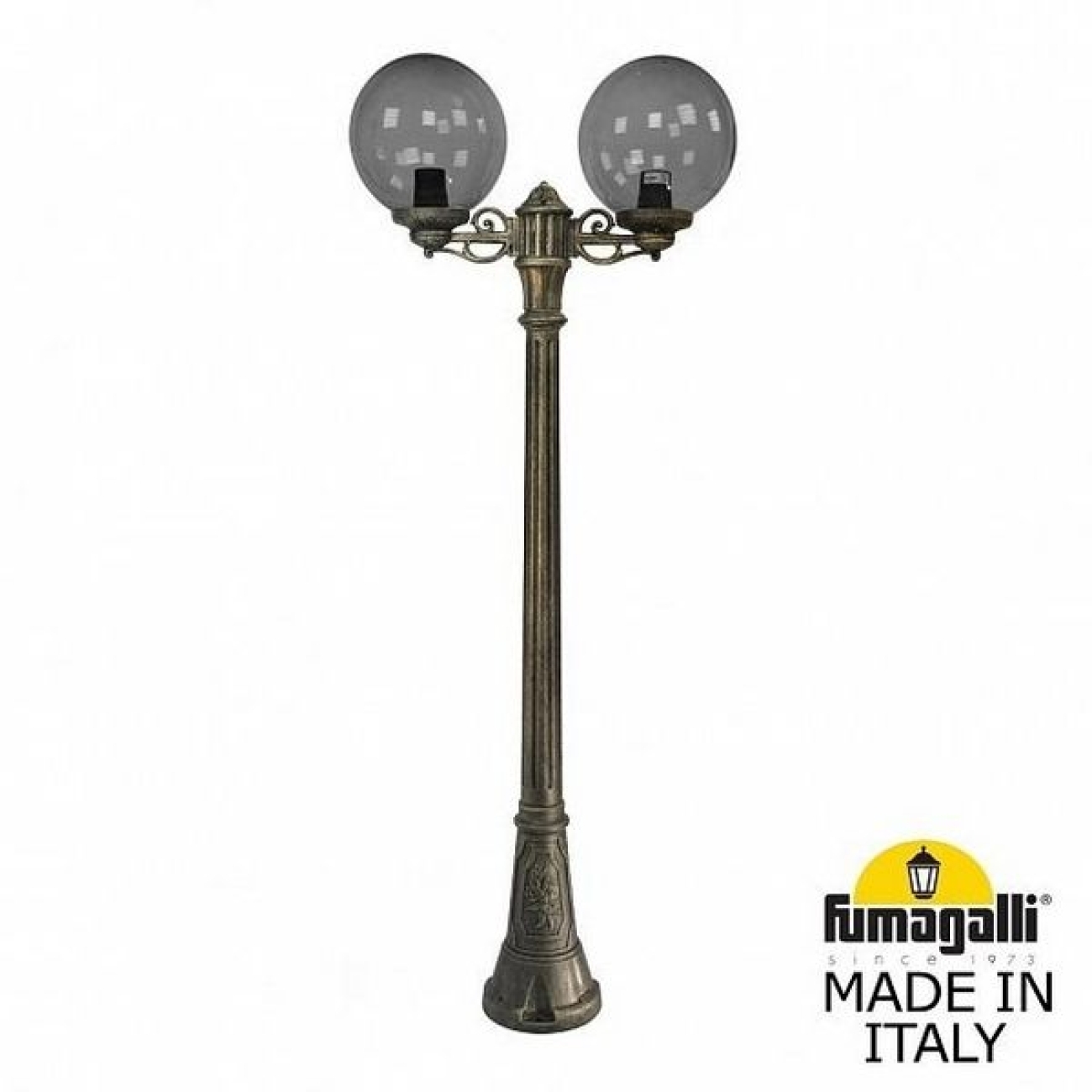 Наземный светильник IP55 уличный Fumagalli Artu BISSO/G300 2L G30.158.S20.BZE27 в форме шара — фото 1