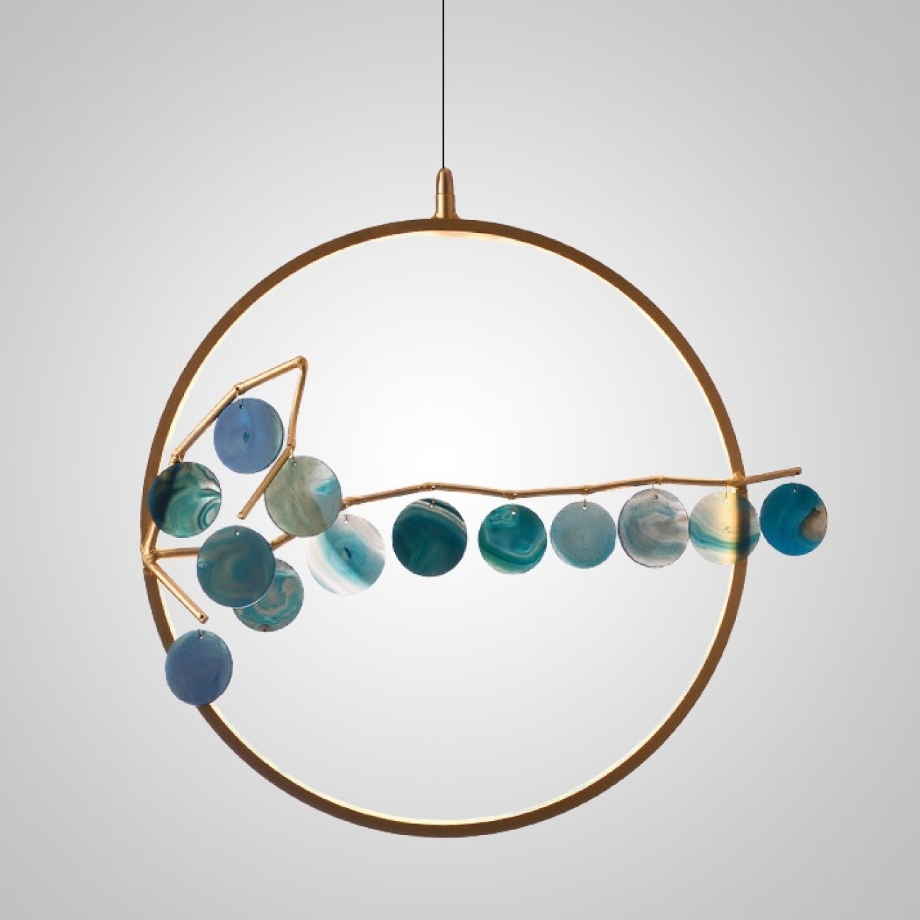 Подвесной светильник LED Agate 10 Multicolour D60 By ImperiumLoft Agate-1001 189670-23 кольцо — фото 8
