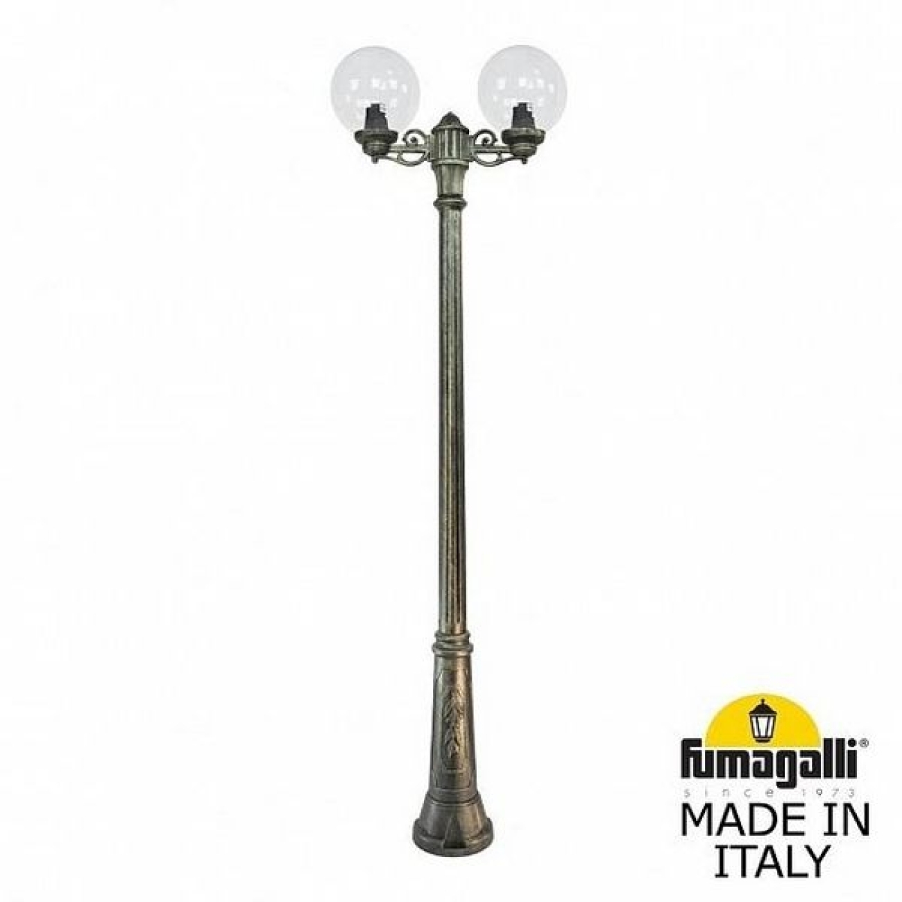 Наземный светильник IP55 уличный Fumagalli Ricu BISSO/G250 2L. G25.157.S20.BXE27 в форме шара — фото 1