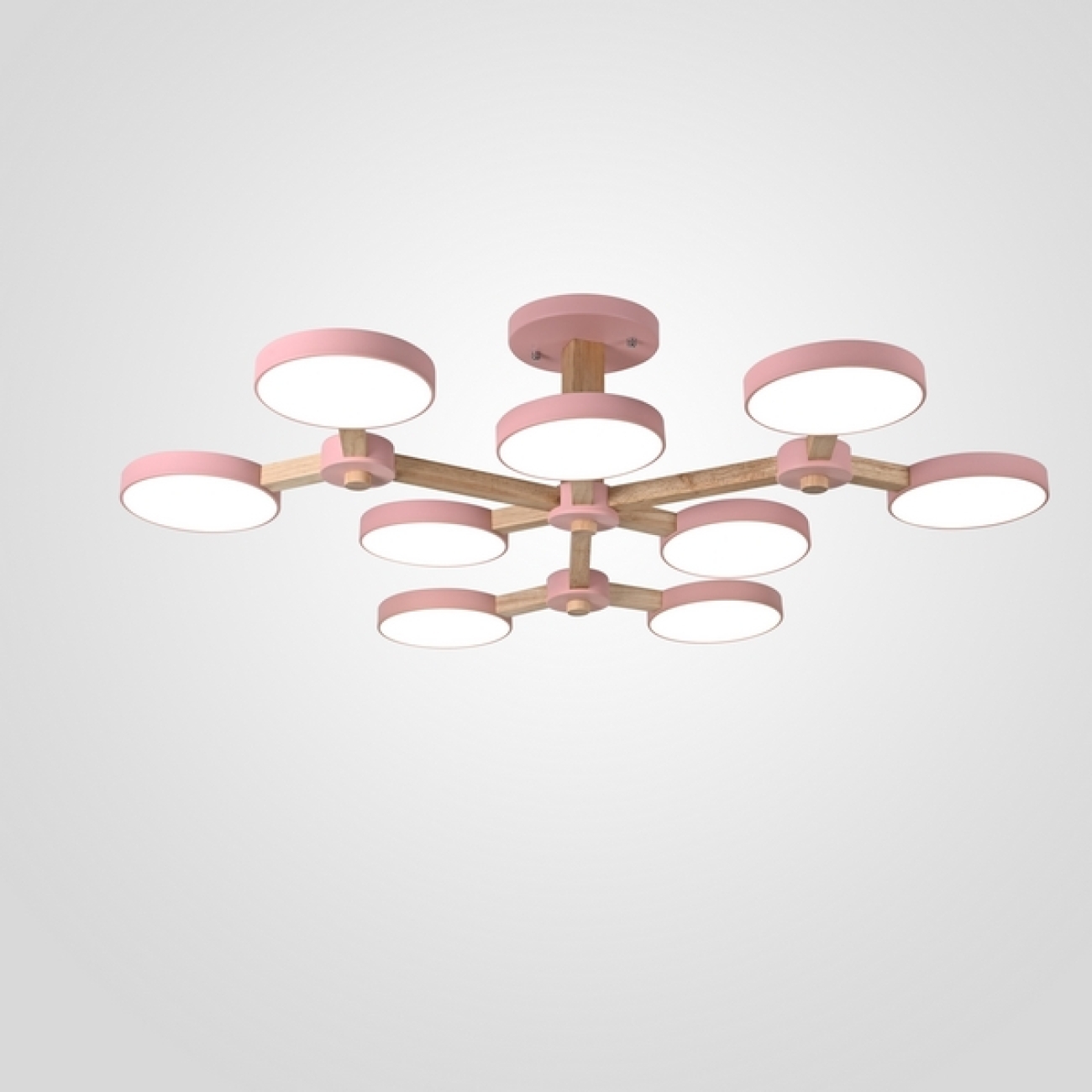 Потолочная люстра на штанге LED TURNA Розовый ImperiumLoft Turna-X01 (178303-26, Умный дом, WiFi, голосовое управление) — фото 1