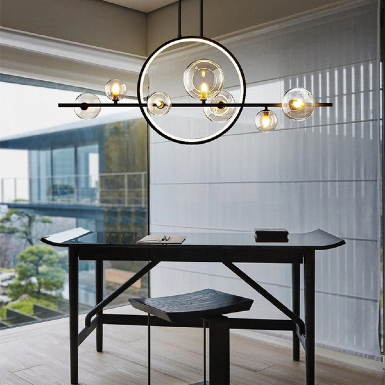 Подвесной светильник Iona L Halo 7 Black By ImperiumLoft Iona-L-Halo01 167515-26 — фото 1