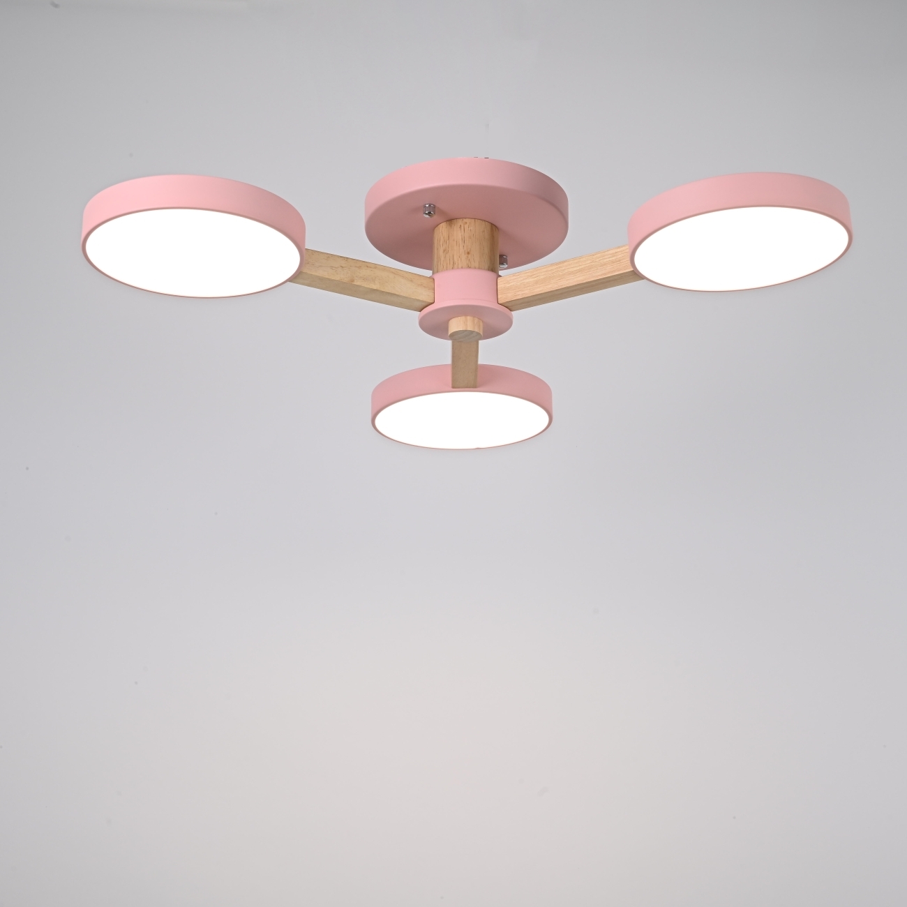 Потолочная люстра LED на штанге с пультом Turna 3 Pink By ImperiumLoft Turna01 (Умный дом, Алиса) 178333-26 — фото 5