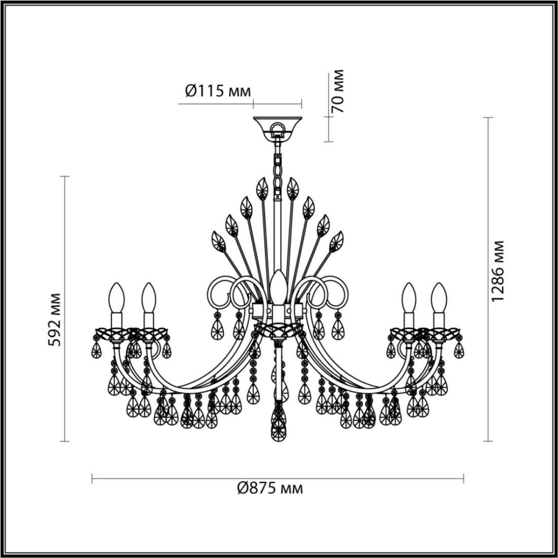 Подвесная люстра Odeon Light Versia 4977/10 — фото 5