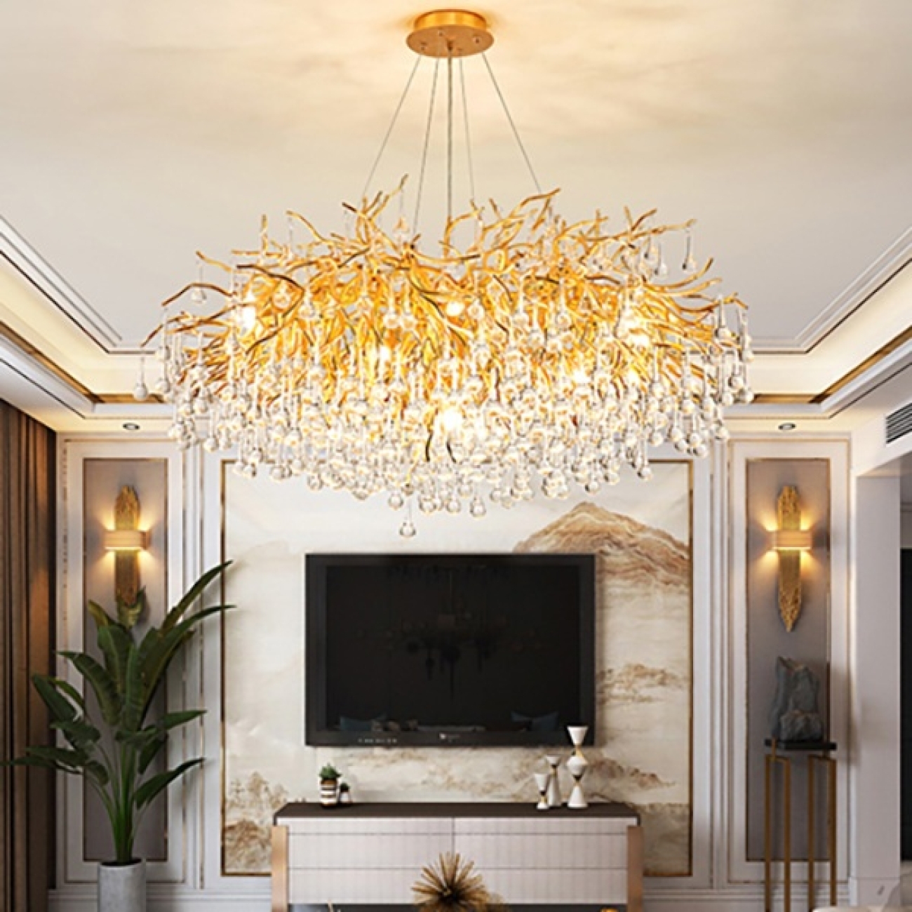 Подвесная люстра LED Droplet Chandelier Circle D80 By ImperiumLoft 40,2695 213701-22 — фото 5