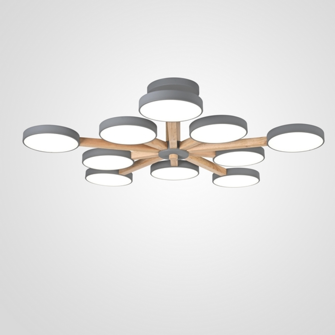 Потолочная люстра LED на штанге Turna L10 Grey By ImperiumLoft Turna-B01 (Умный дом, Алиса) 228858-26 — фото 1