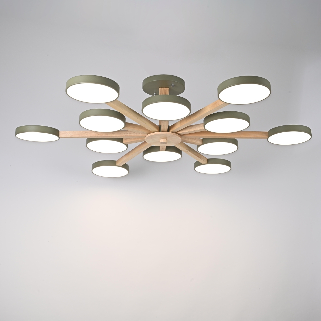 Потолочная люстра LED на штанге Turna L12 Khaki By ImperiumLoft Turna-B01 (Умный дом, Алиса) 228863-26 — фото 7