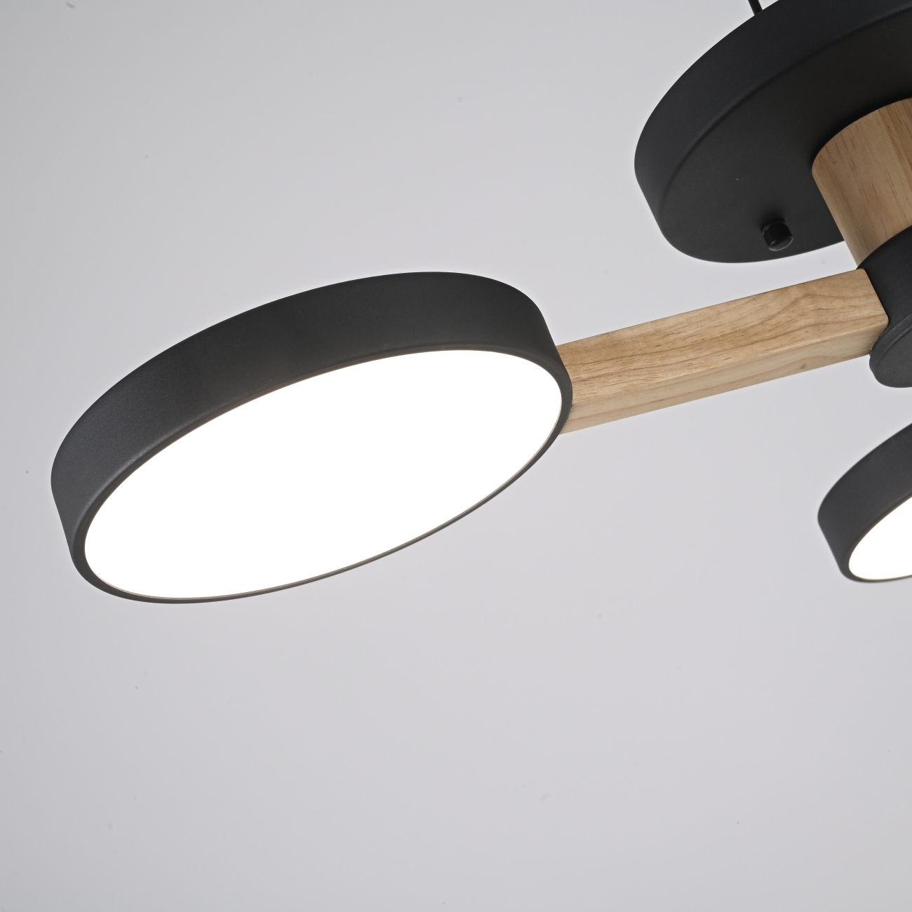 Люстра потолочная накладная на 3 лампы LED на штанге Turna 3 Black By ImperiumLoft Turna01 (Умный дом, Алиса) 178331-26 — фото 7