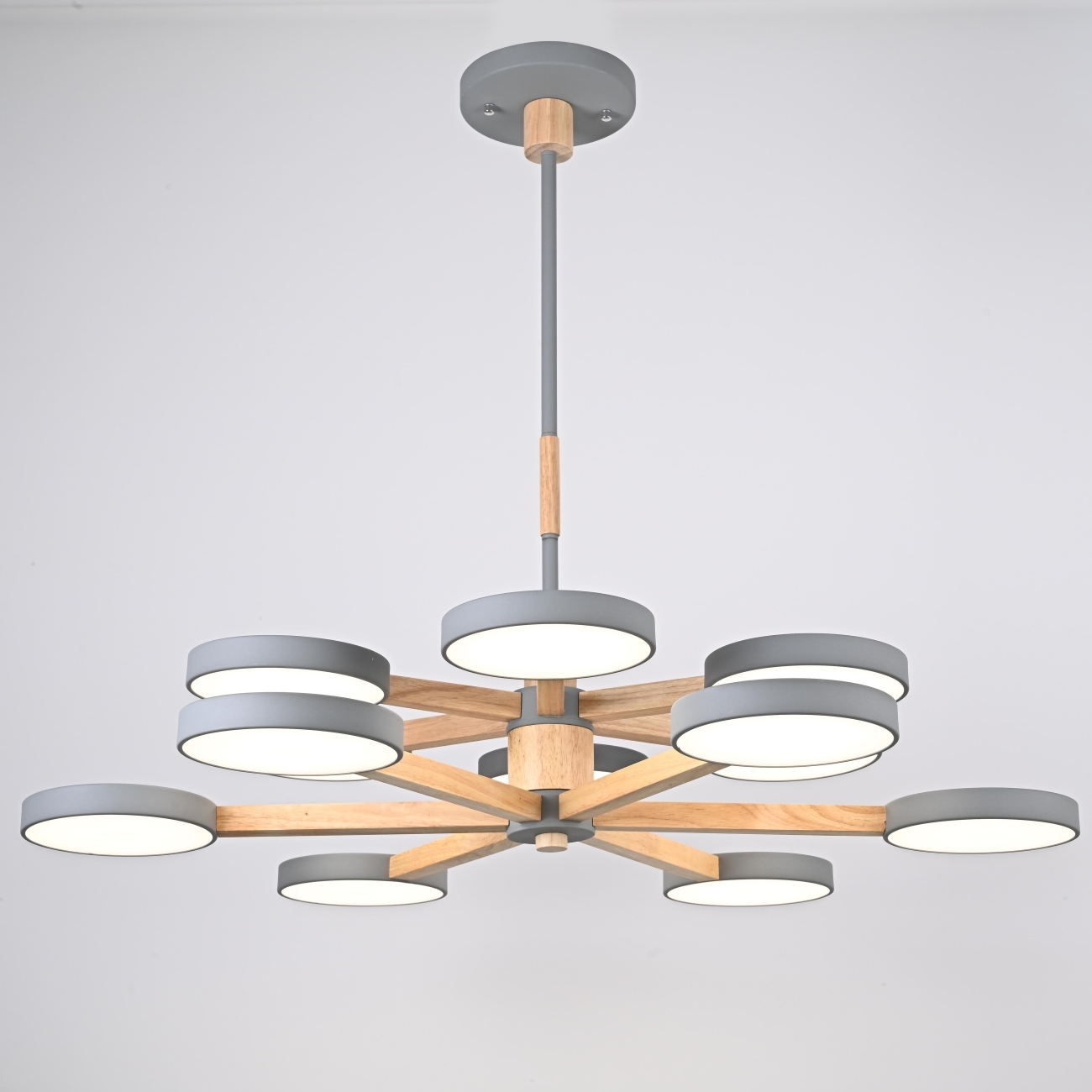 Потолочная люстра LED на штанге Turna Dbl L12 Gray By ImperiumLoft Turna-Dbl01 (Умный дом) 229089-26 — фото 6