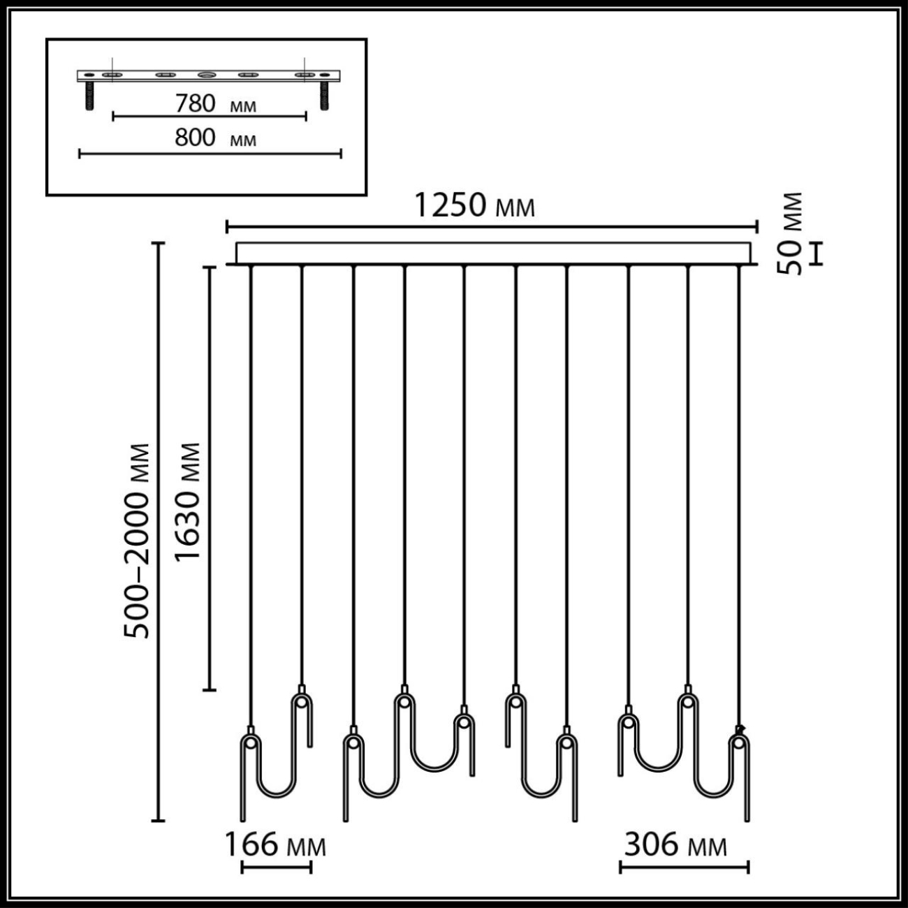 Подвесной светильник светодиодный Odeon Light Flow 5105/52L золотой брашинг/янтарный металл/стекло LED x 52W 4000K — фото 2