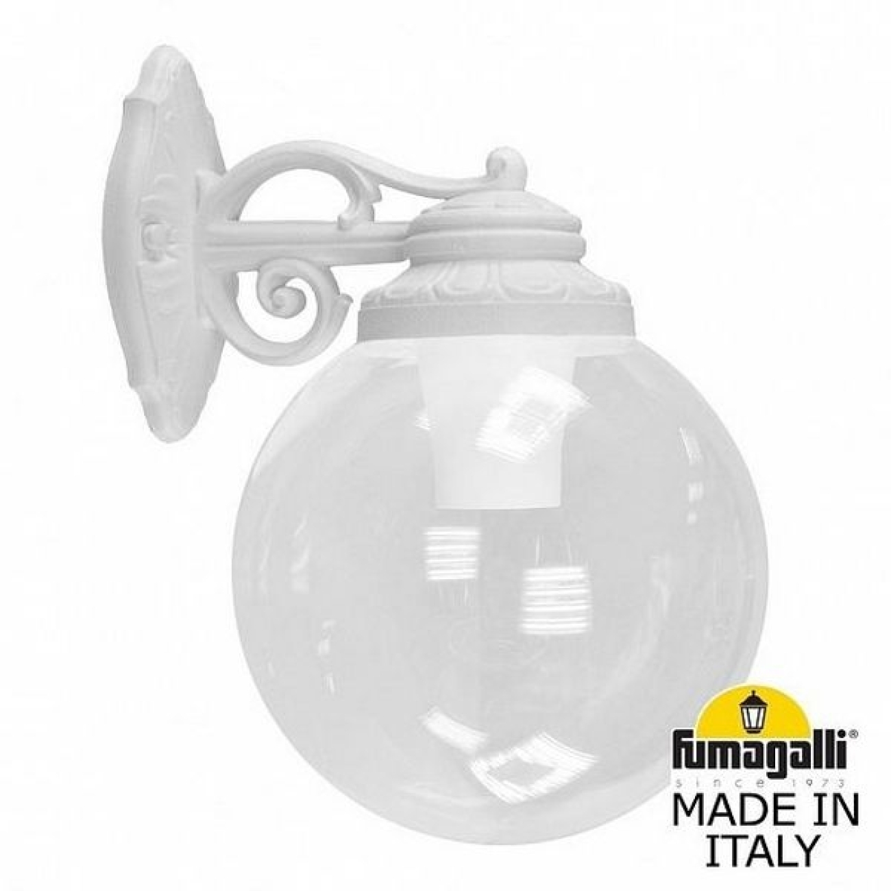 Настенный светильник уличный IP55 Fumagalli Bisso/G250. G25.131.000.WXE27DN в форме шара — фото 1