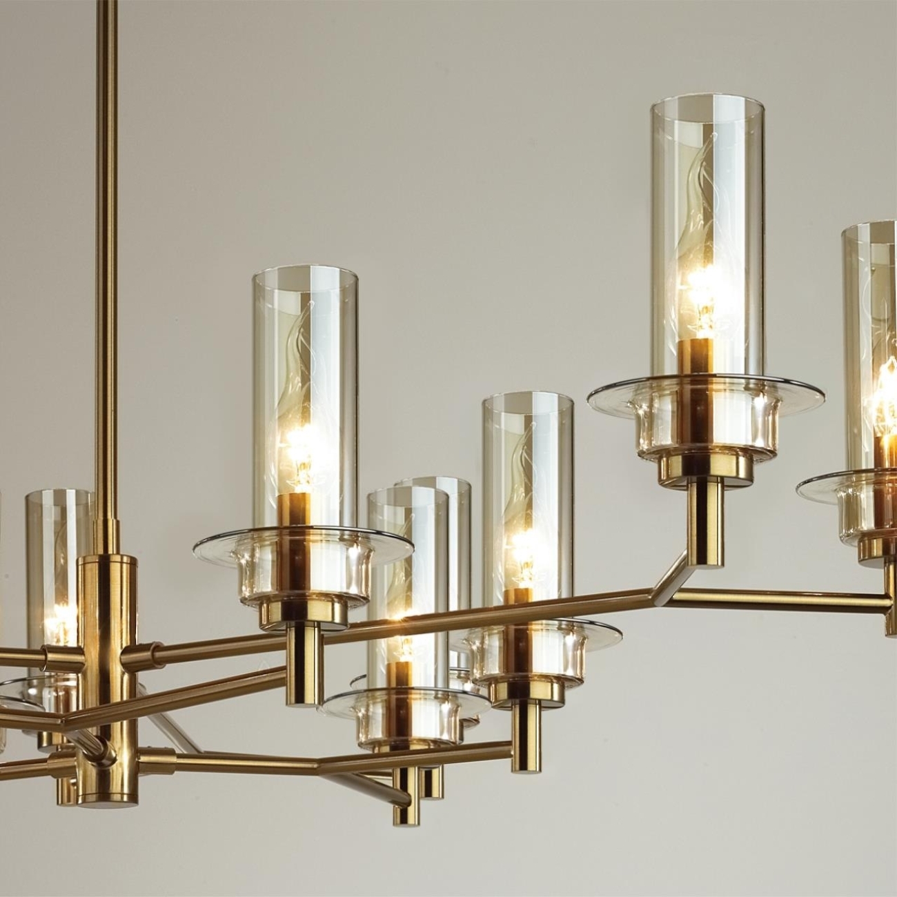 Потолочная люстра на штанге Lumion Madonna 6554/12C бронза/коньячный/металл/стекло E14 12*40W 220V — фото 5