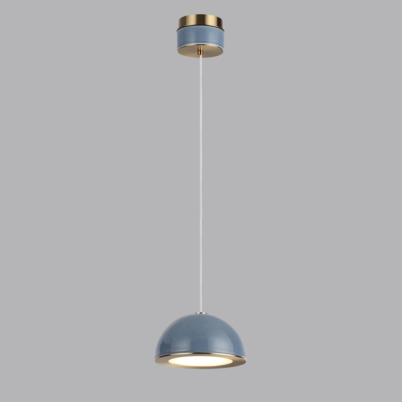 Подвесной светильник светодиодный Odeon Light Lulu 5452/6LA светлая бронза/синий/металл/керамика/акрил LED 6W 3000K — фото 4