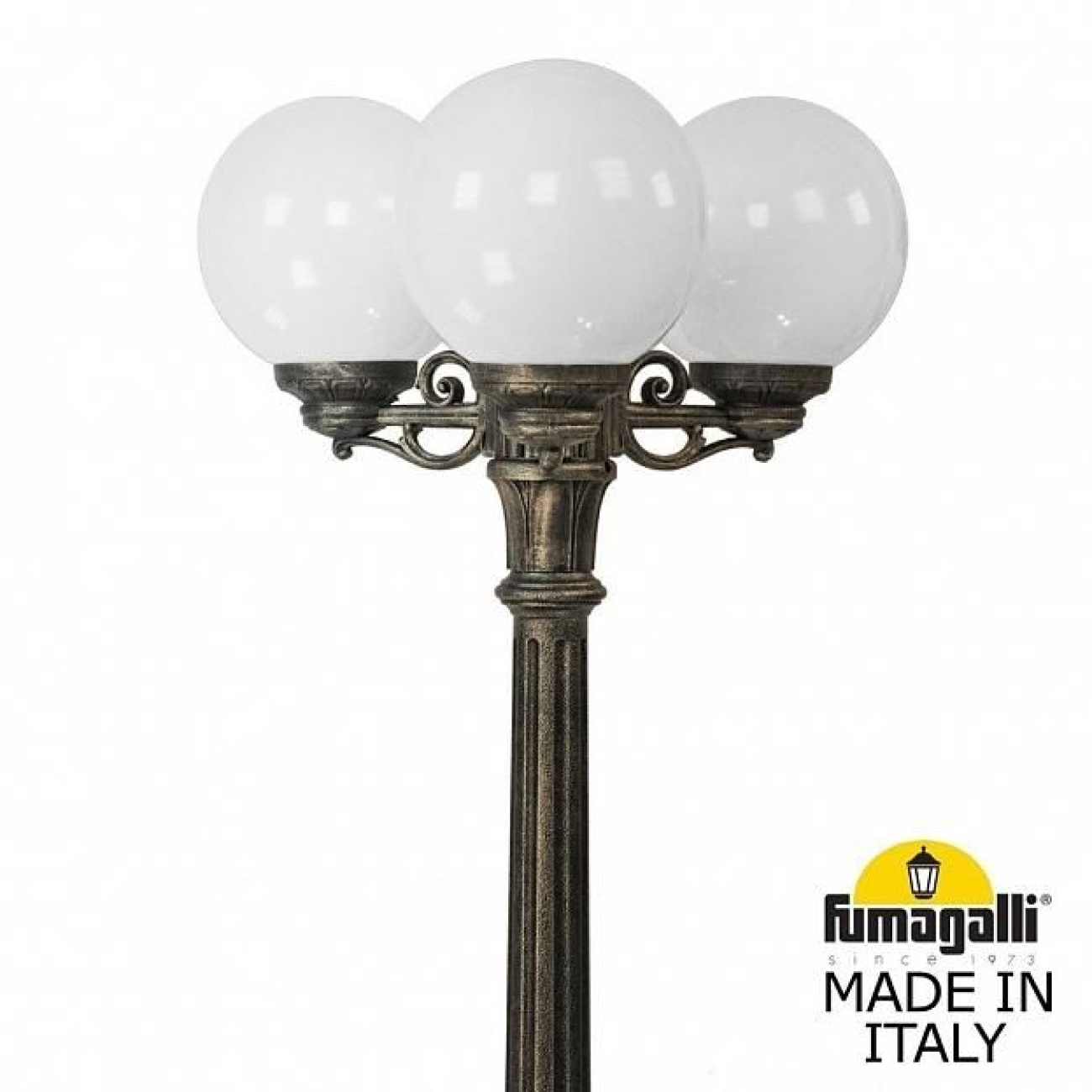 Наземный светильник IP55 уличный Fumagalli Ricu BISSO/G250 3L. G25.157.S30.BYE27 в форме шара — фото 2