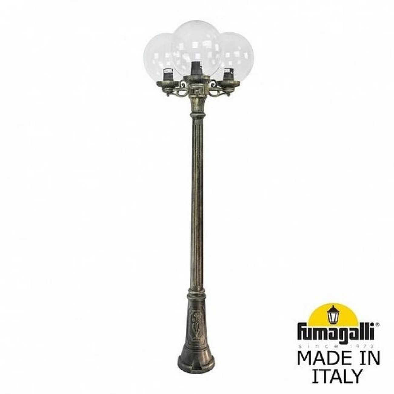 Наземный светильник IP55 уличный Fumagalli Gig BISSO/G300 3L G30.156.S30.BXE27 в форме шара
