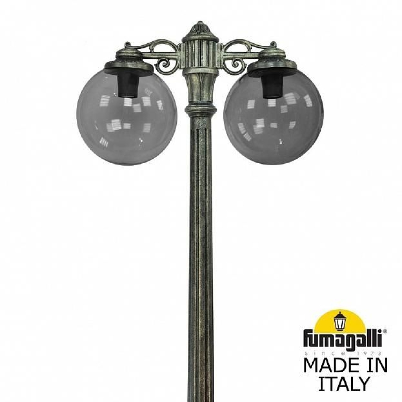 Наземный светильник IP55 уличный Fumagalli Gig BISSO/G300 2L DNG30.156.S20.BZE27DN в форме шара — фото 2
