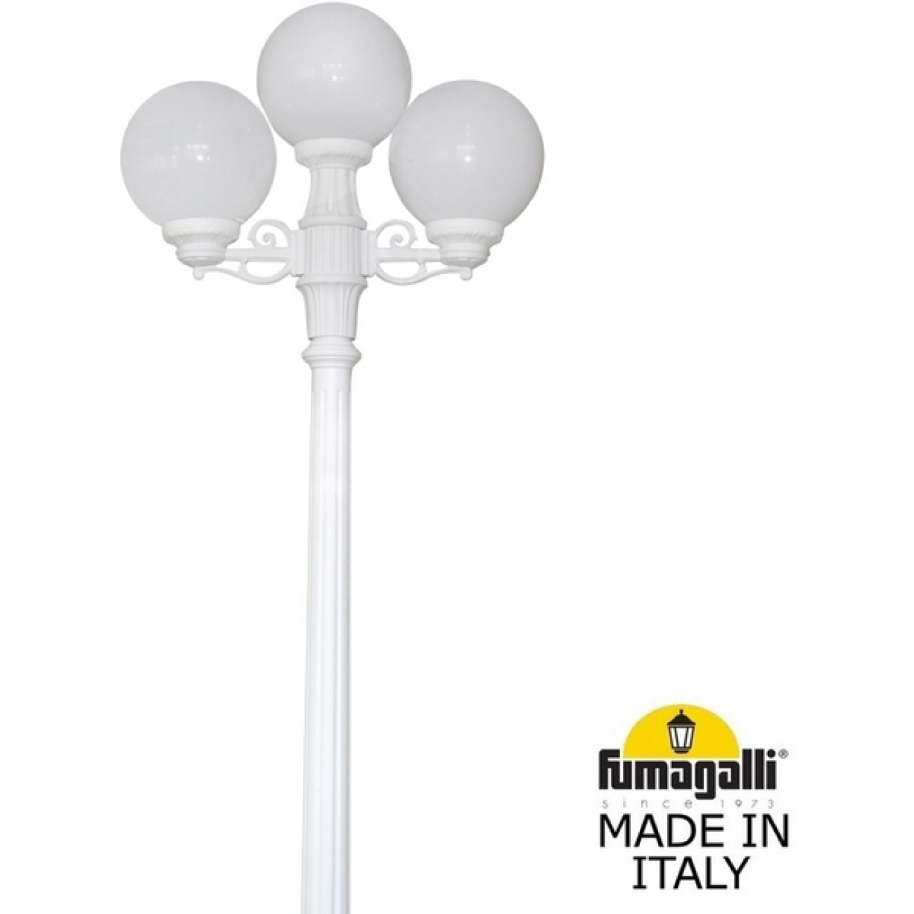 Наземный светильник IP55 уличный Fumagalli Ricu BISSO/G250 2L+1. G25.157.S21.WYE27 в форме шара — фото 1
