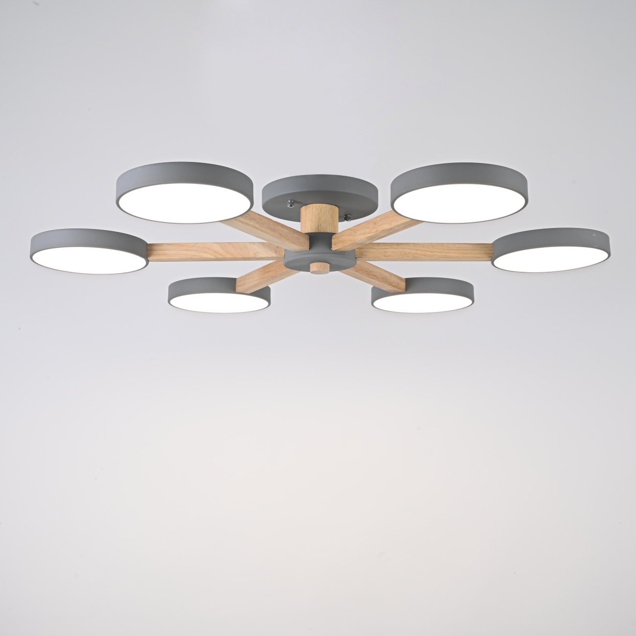 Потолочная люстра LED на штанге Turna 6 Gray By ImperiumLoft Turna01 (Умный дом, Алиса) 178337-26 — фото 4