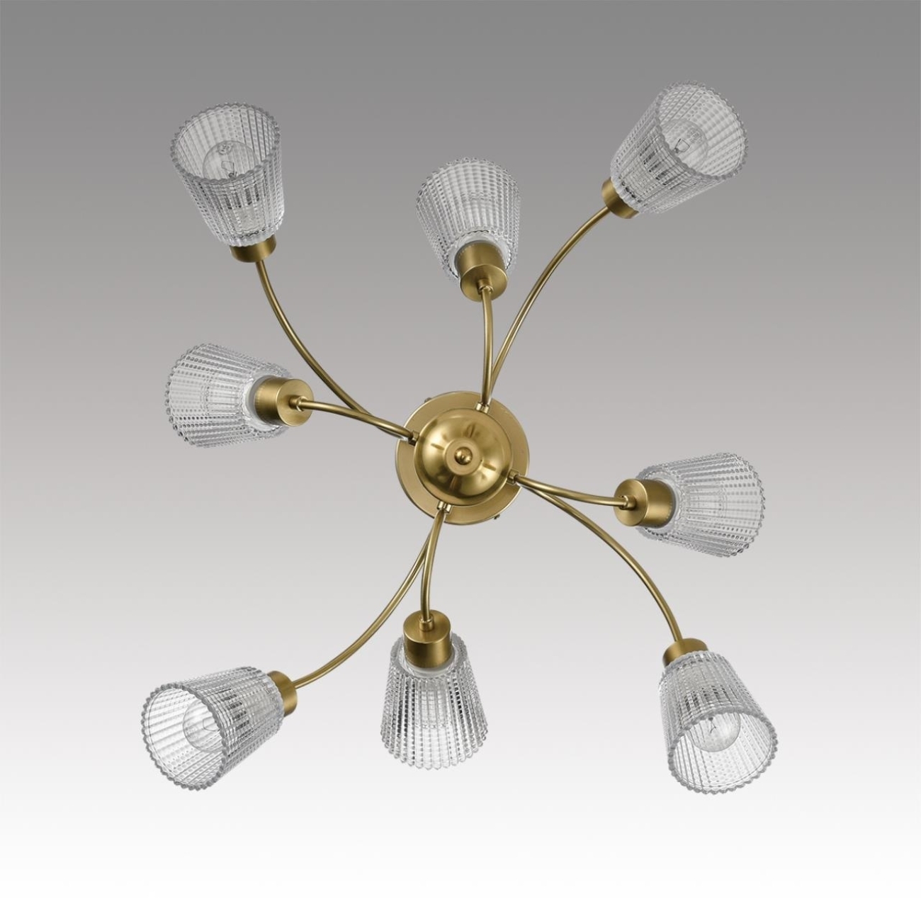 Потолочная люстра на штанге Lumion Imana 8154/8C медный/прозрачный, металл/стекло Е14 8*40W 220V — фото 5