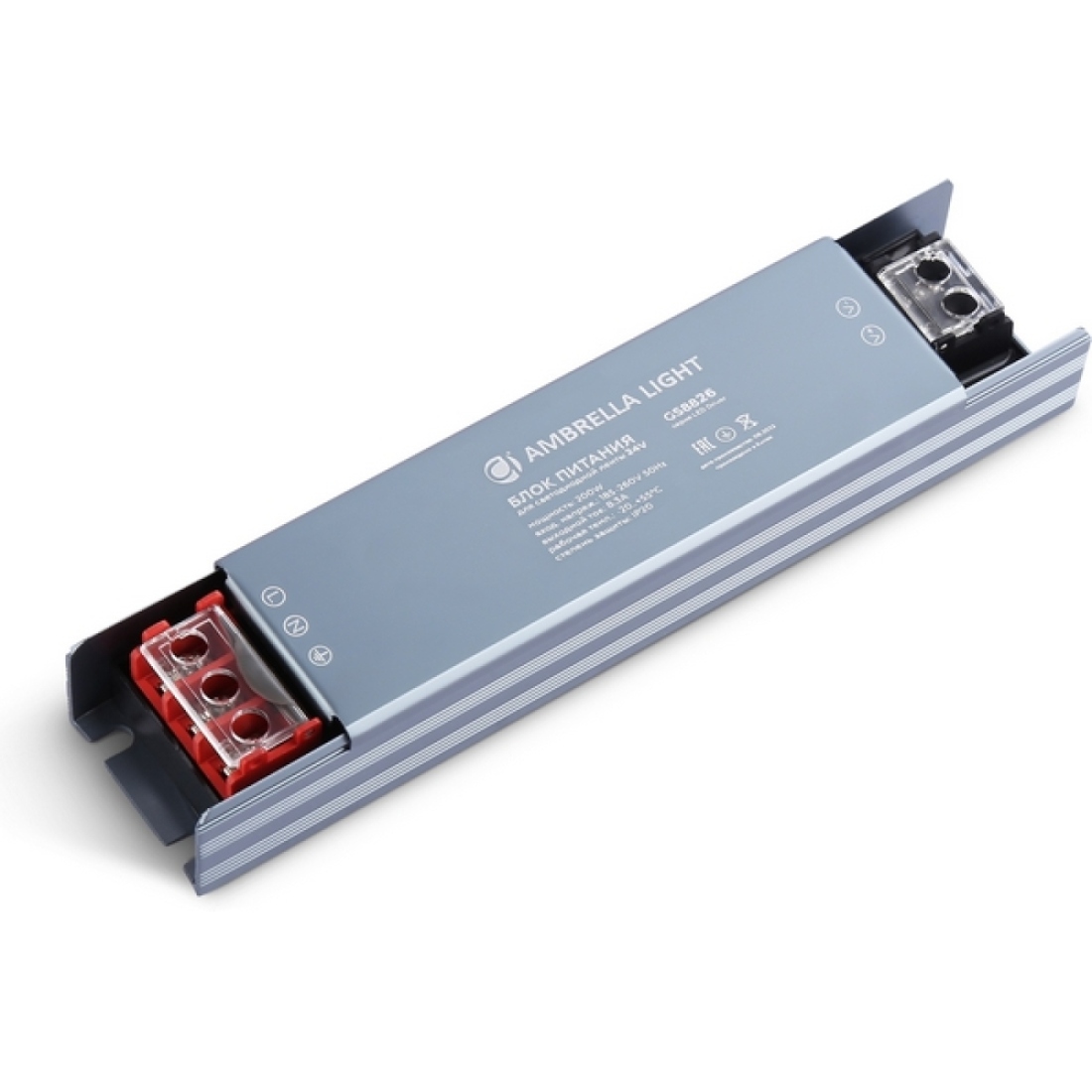 Блок питания Ambrella Illumination GS8826 для светодиодной ленты 24V 200W 8.3A IP20 185-260V — фото 1
