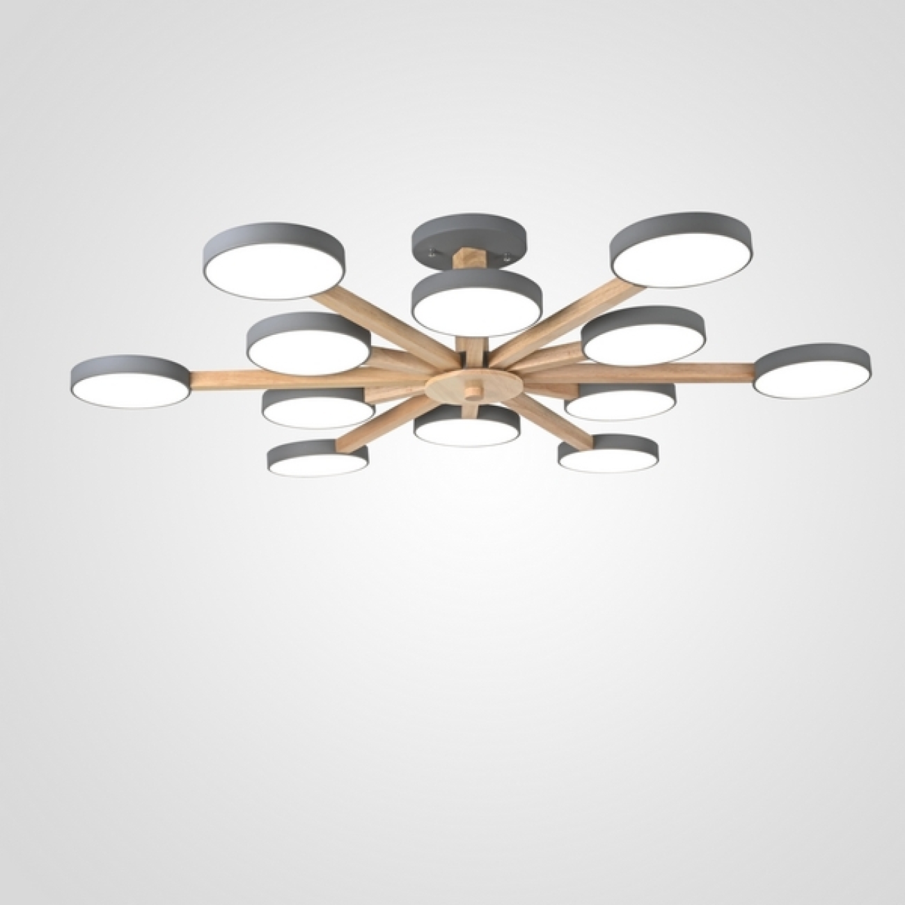 Потолочная люстра LED на штанге Turna L12 Grey By ImperiumLoft Turna-B01 (Умный дом, Алиса) 228859-26 — фото 1