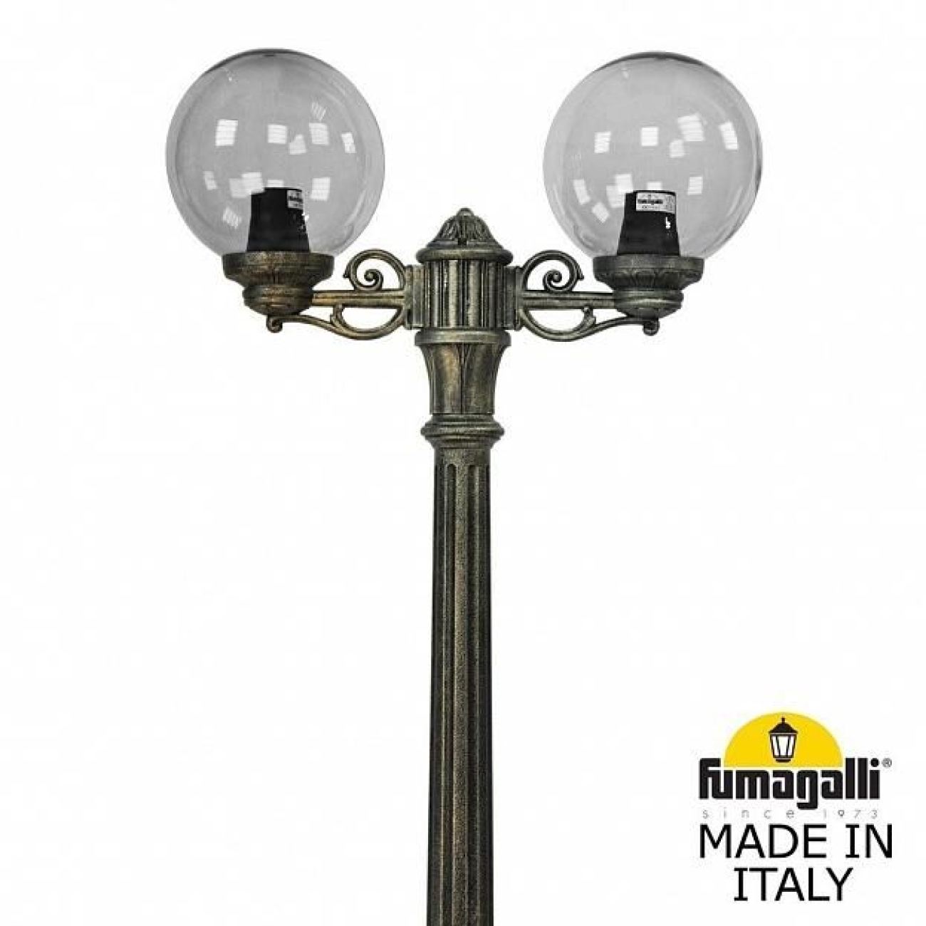 Наземный светильник IP55 уличный Fumagalli Artu BISSO/G250 2L. G25.158.S20.BZE27 в форме шара — фото 2