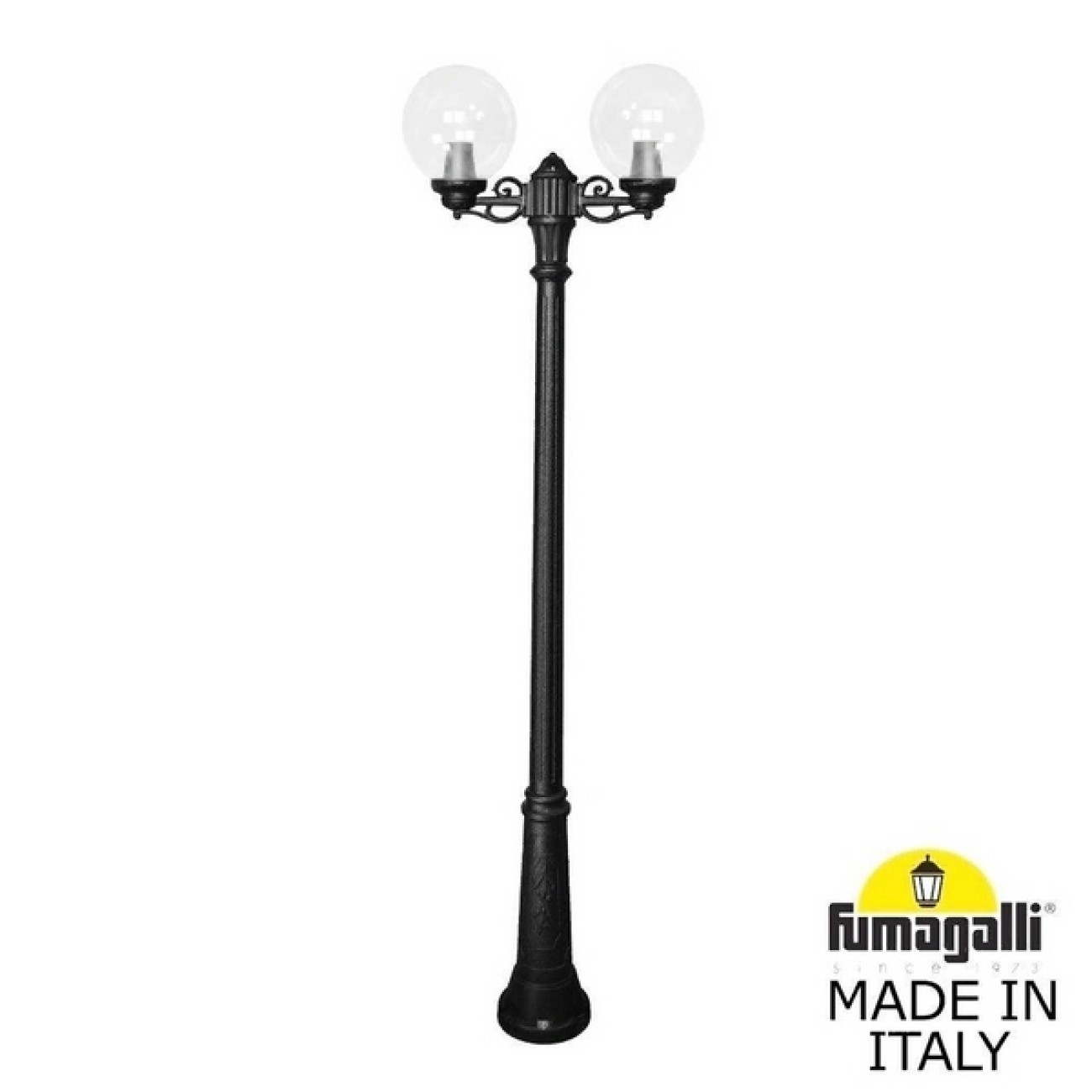 Наземный светильник IP55 уличный Fumagalli Ricu BISSO/G300 2L G30.157.S20.AXE27 в форме шара — фото 1