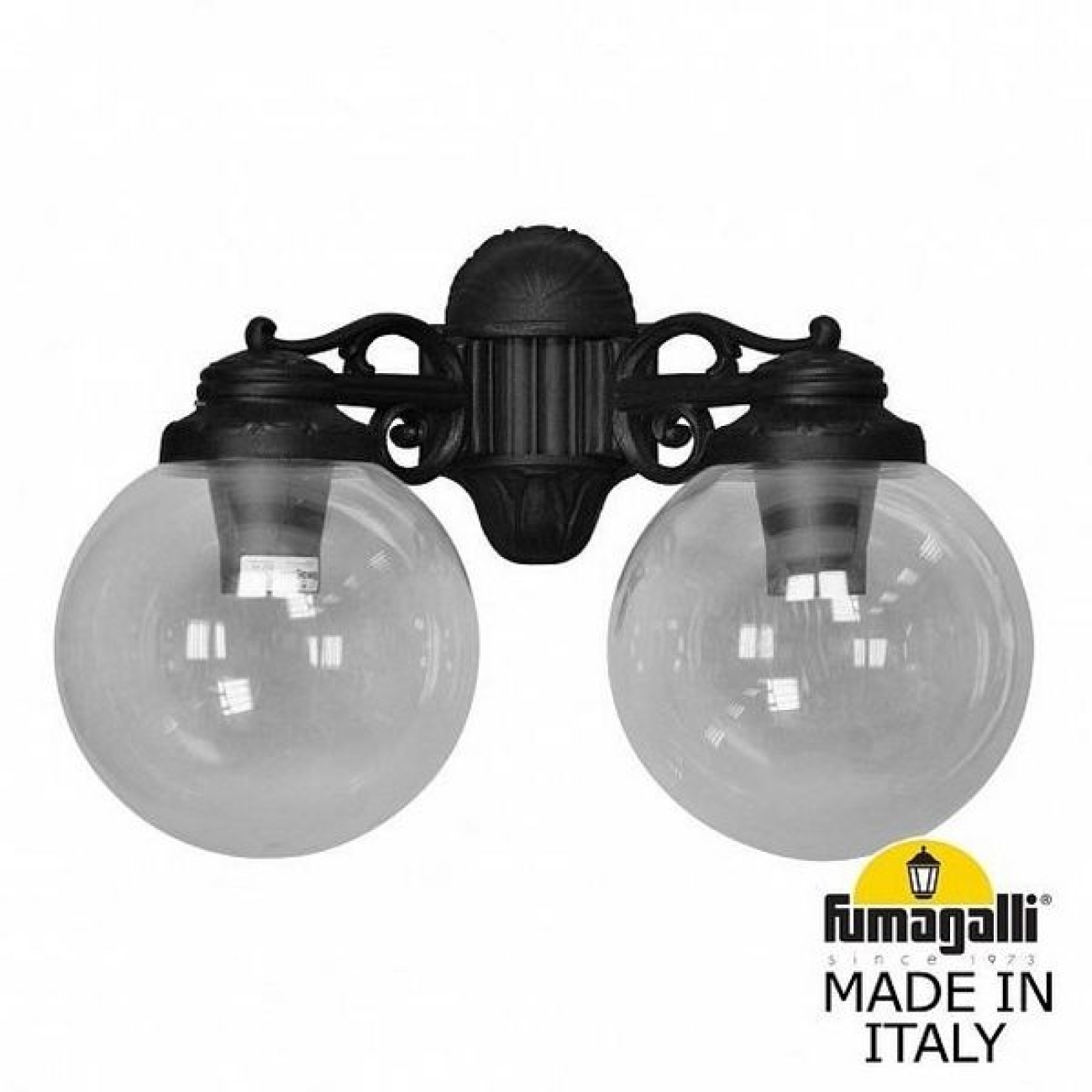 Настенный светильник уличный IP55 Fumagalli Porpora/G250. G25.141.000.AXE27DN в форме шара — фото 1