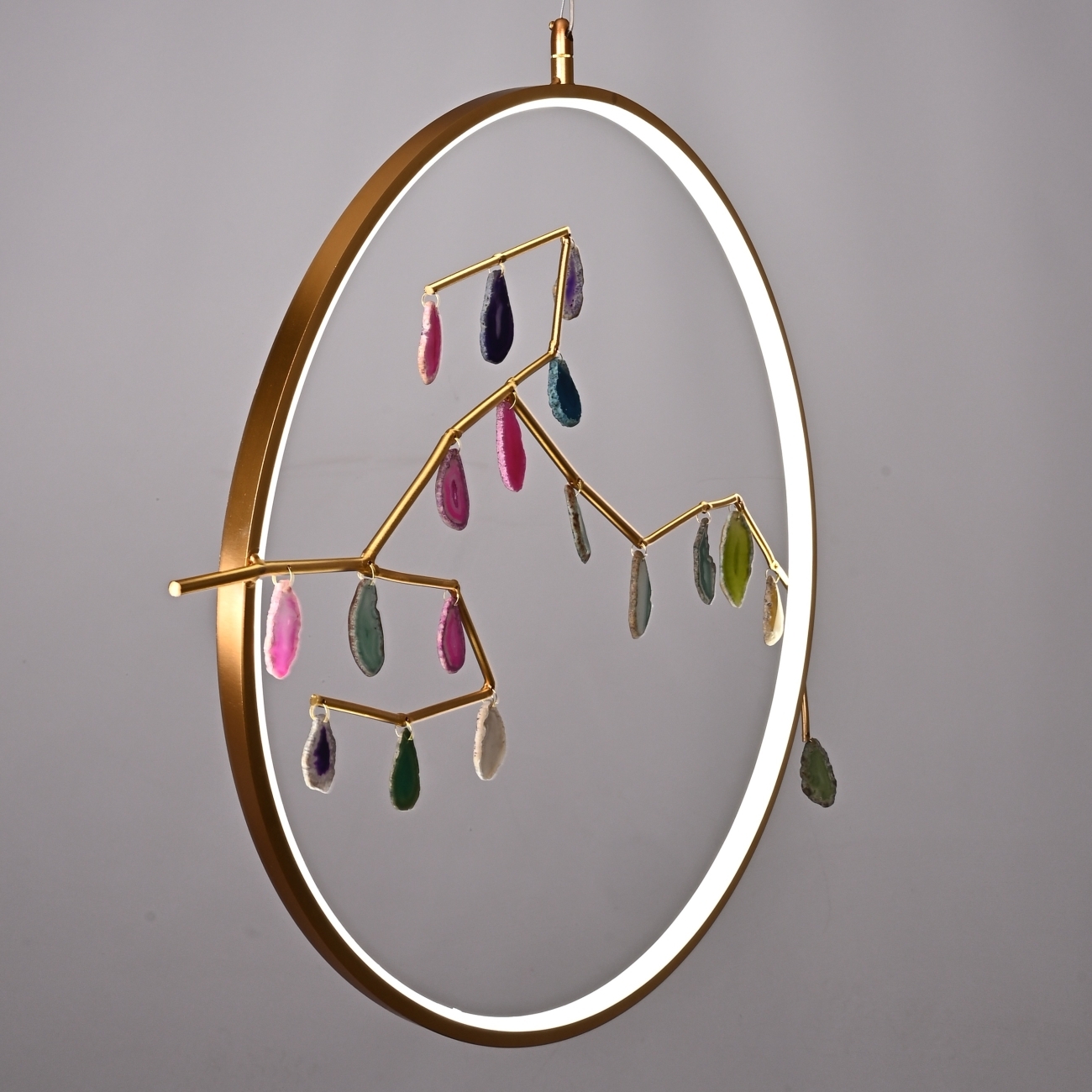 Подвесной светильник LED Agate 10 Multicolour D60 By ImperiumLoft Agate-1001 189670-23 кольцо — фото 2